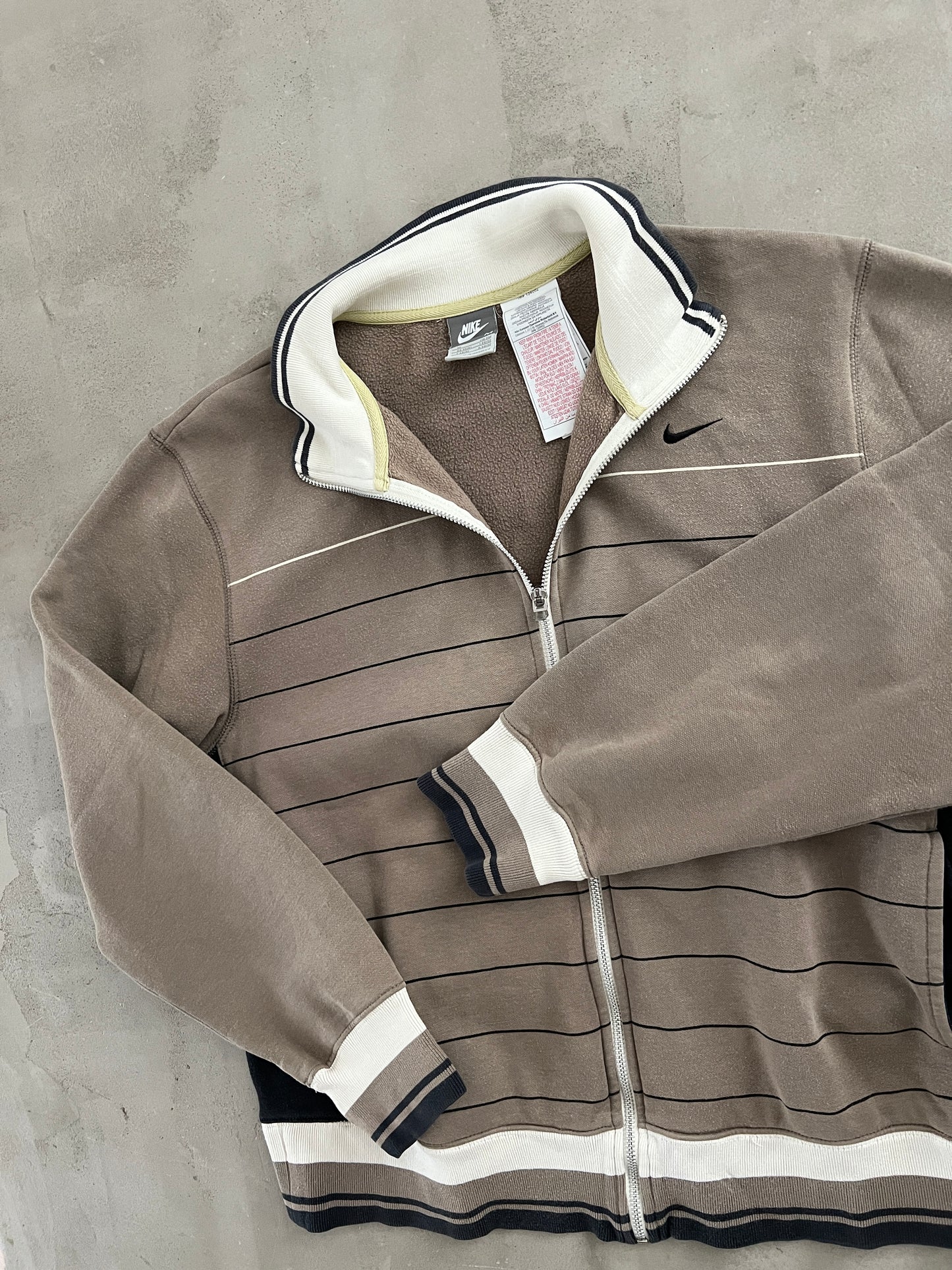 BEIGE NIKE TRACK JACKET - 2000S - M