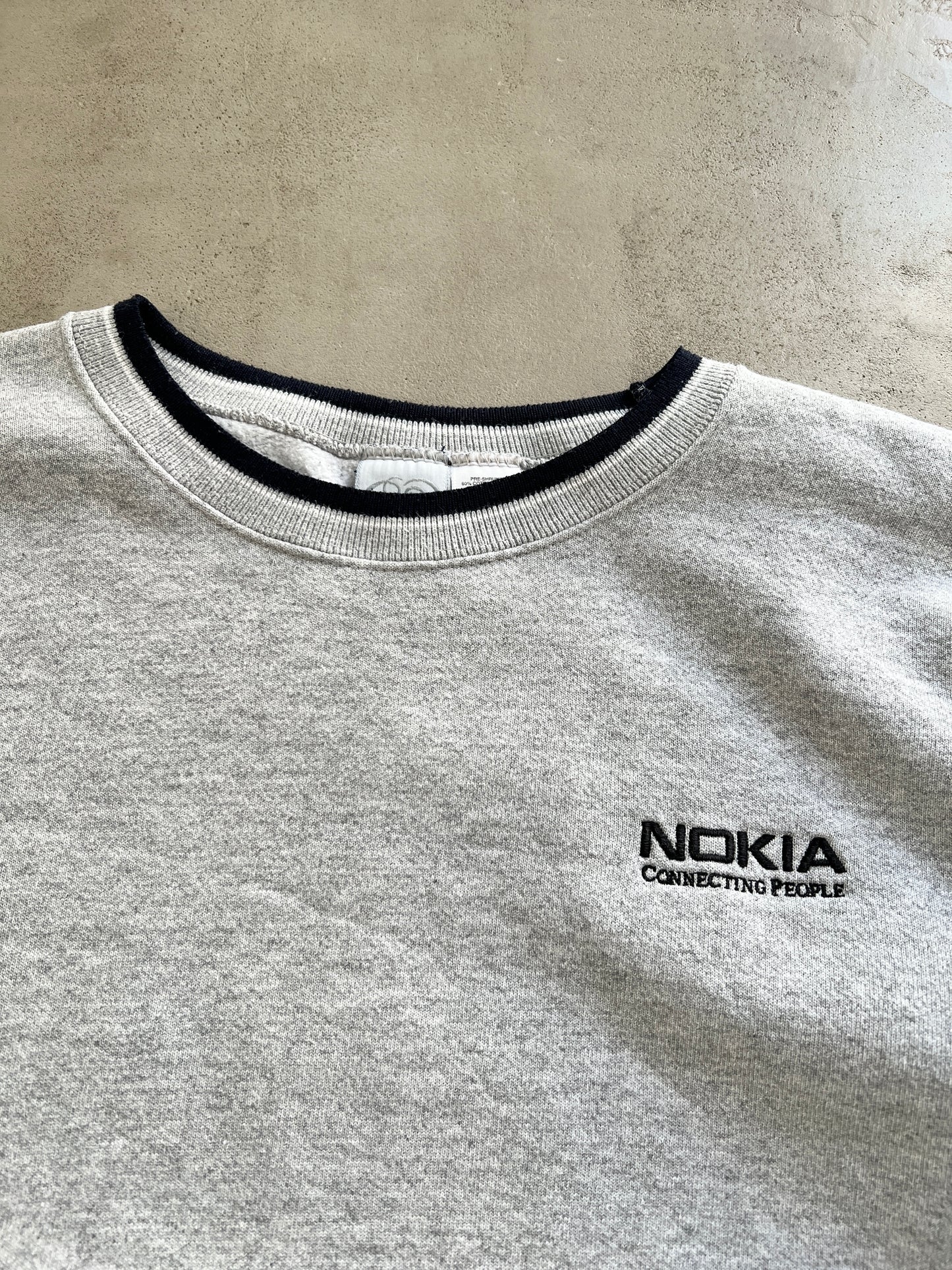 GREY NOKIA PROMO SWEATER - 1990S - L