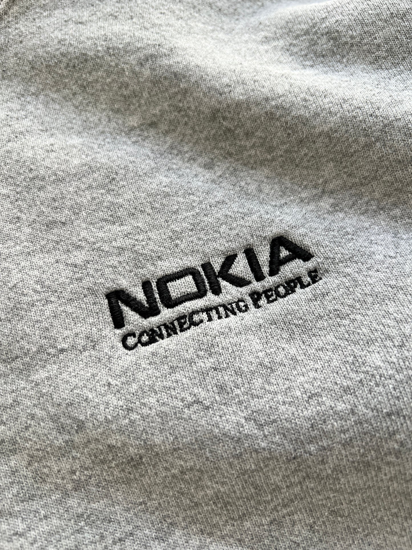 GREY NOKIA PROMO SWEATER - 1990S - L