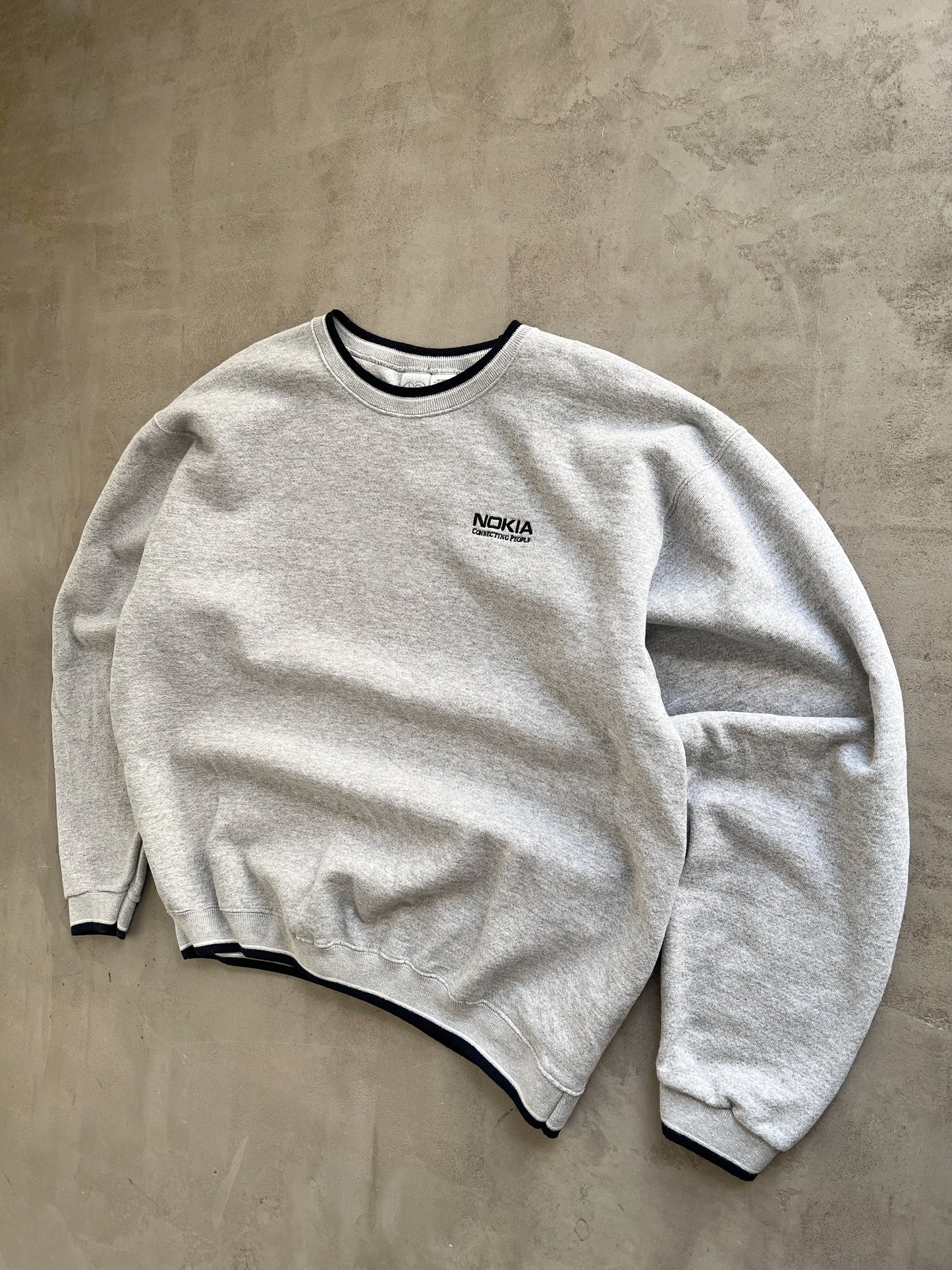 GREY NOKIA PROMO SWEATER - 1990S - L