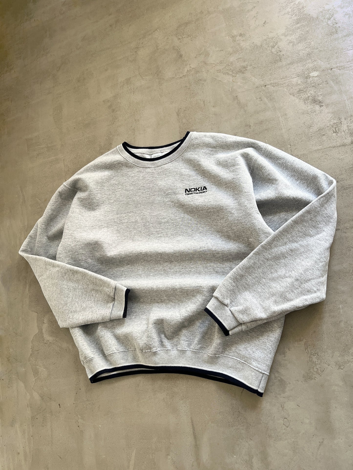 GREY NOKIA PROMO SWEATER - 1990S - L