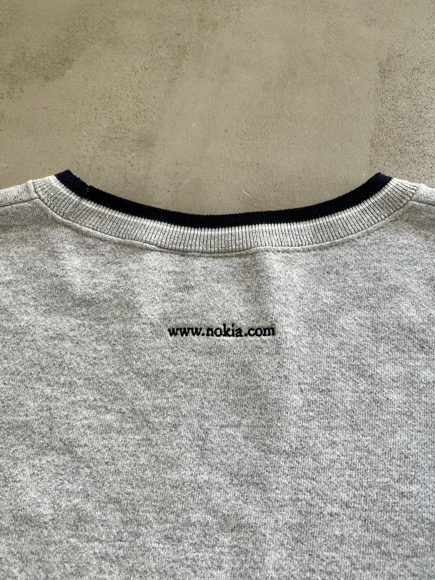 GREY NOKIA PROMO SWEATER - 1990S - L