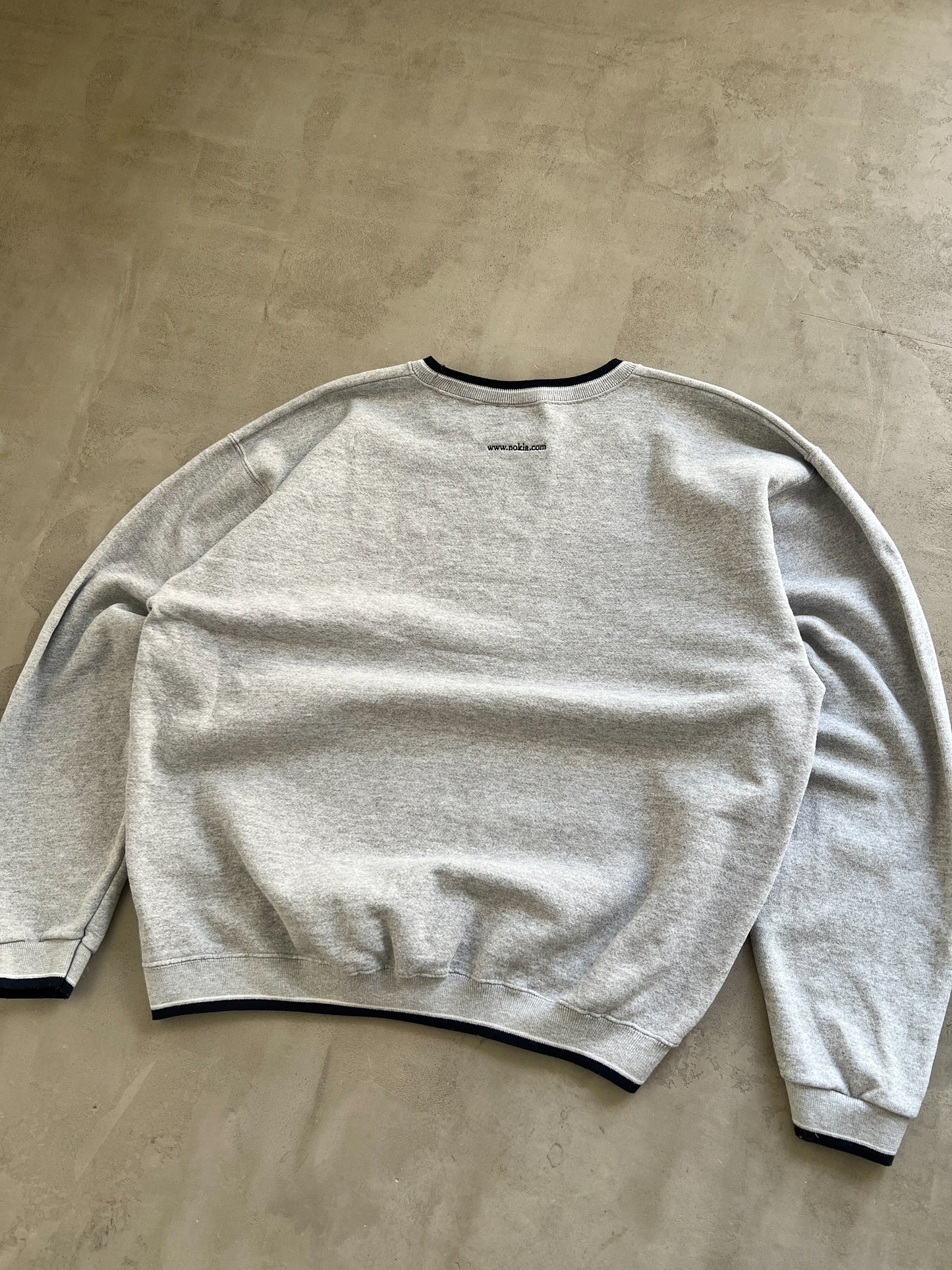 GREY NOKIA PROMO SWEATER - 1990S - L