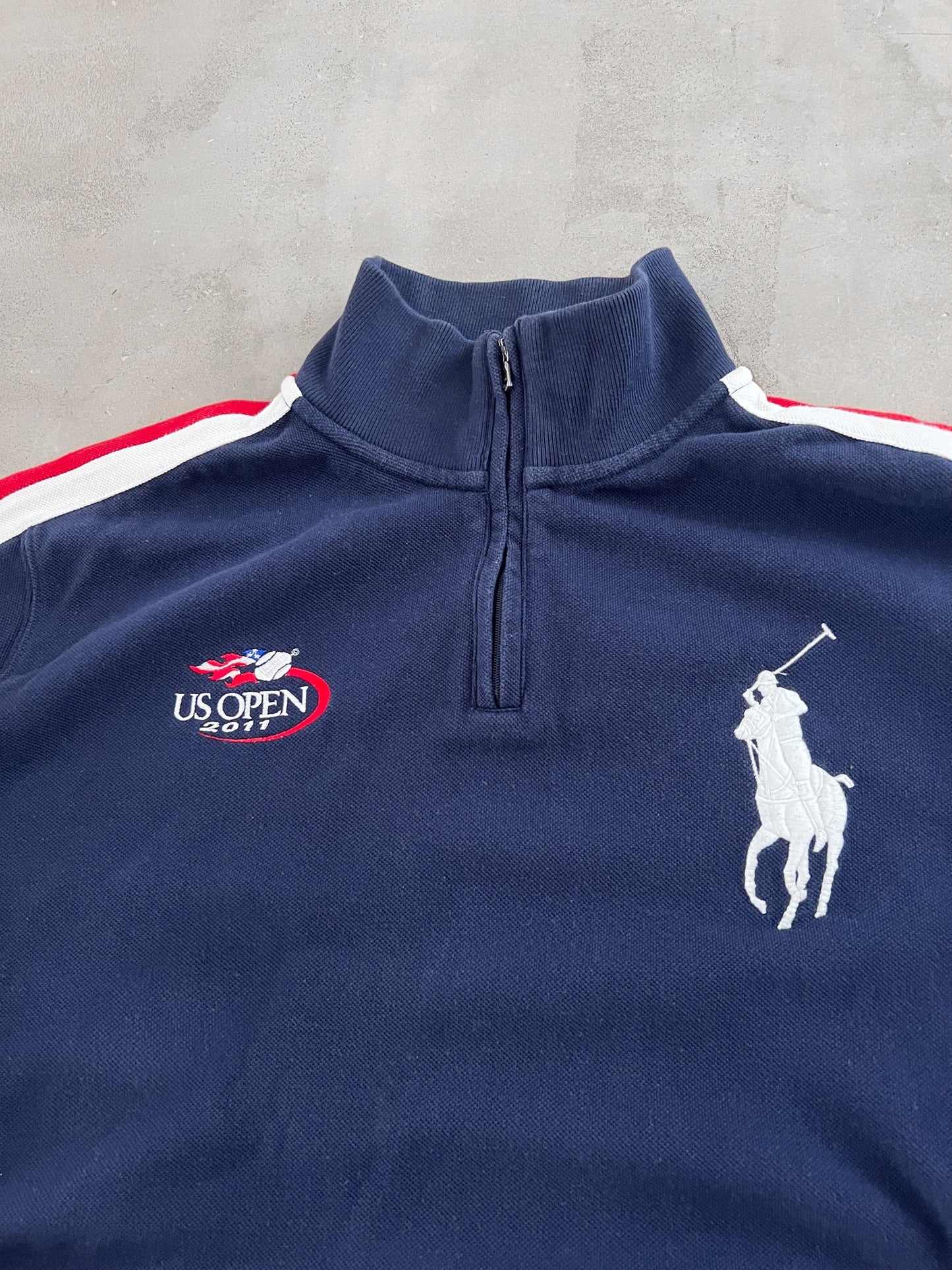 NAVY US OPEN RALPH LAUREN HALFZIP - 2000S - L/XL