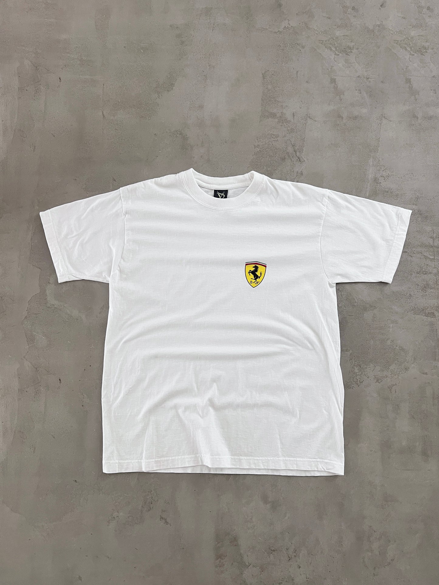 WHITE FERRARI TEE - 1990S - M
