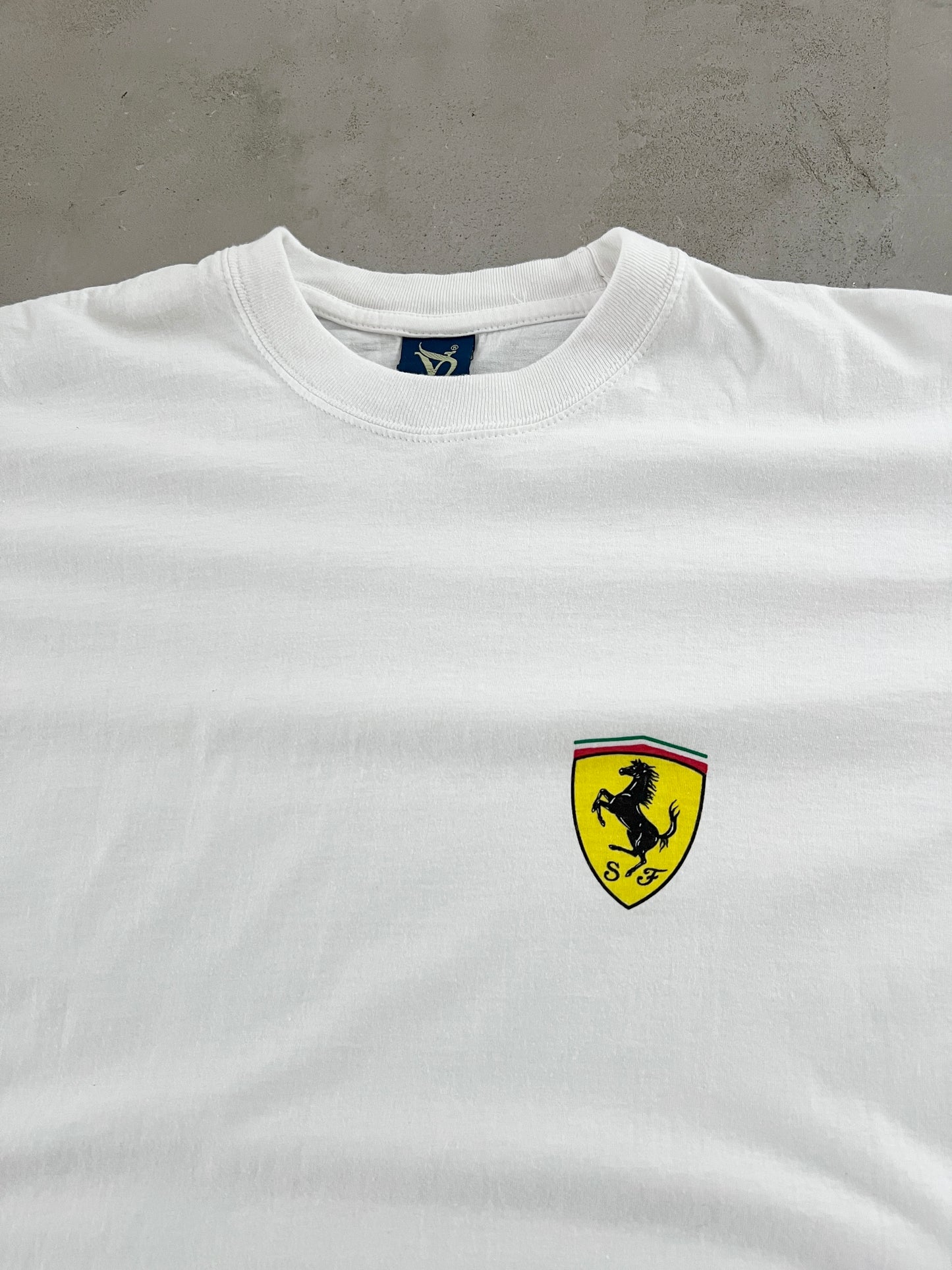 WHITE FERRARI TEE - 1990S - M