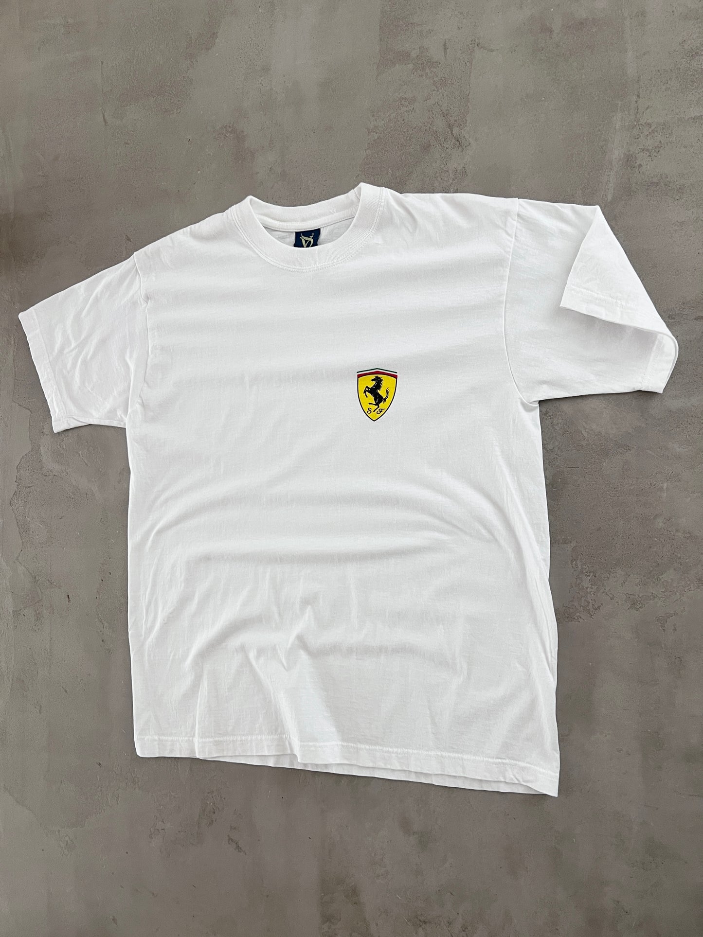 WHITE FERRARI TEE - 1990S - M