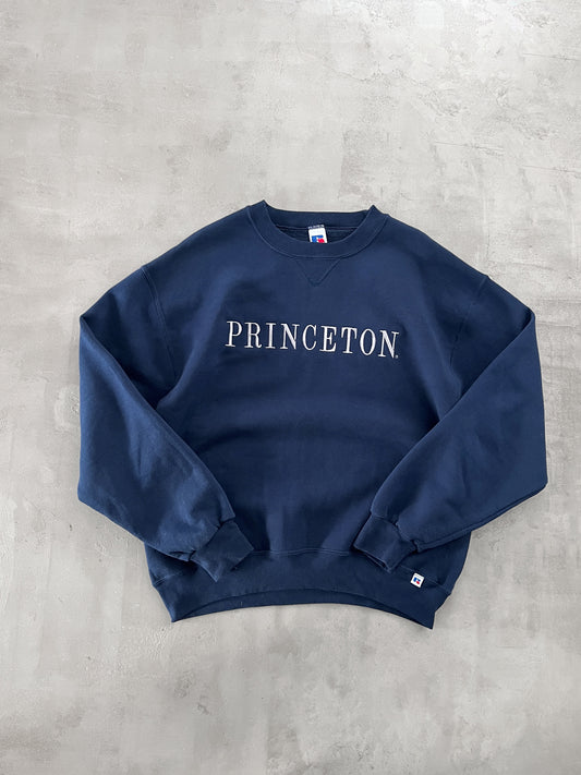 NAVY PRINCETON RUSSELL SWEATER - 1990S - L/XL