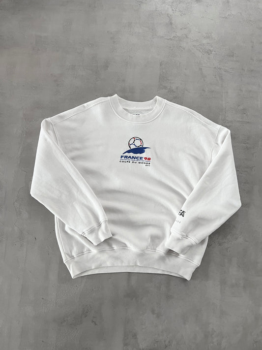 WHITE FRANCE WORLD CUP SWEATER - 2000S - M/L