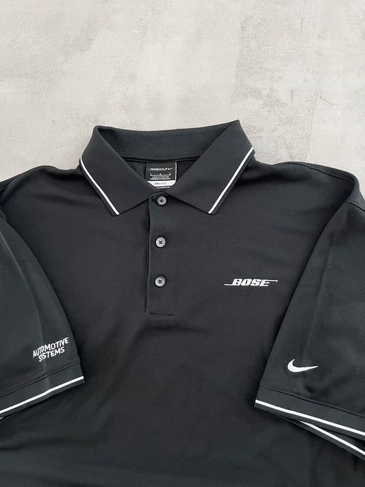 BLACK BOSE X X NIKE GOLF POLO - 2000S - L/XL