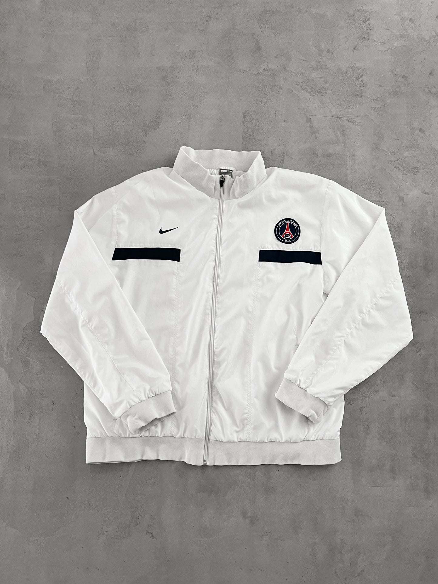 WHITE PSG NIKE TRACK JACKET - 2000S - XL