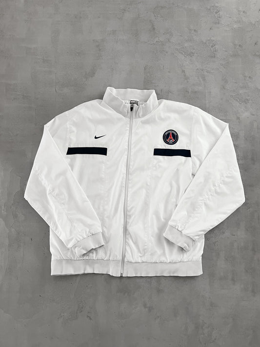 WHITE PSG NIKE TRACK JACKET - 2000S - XL