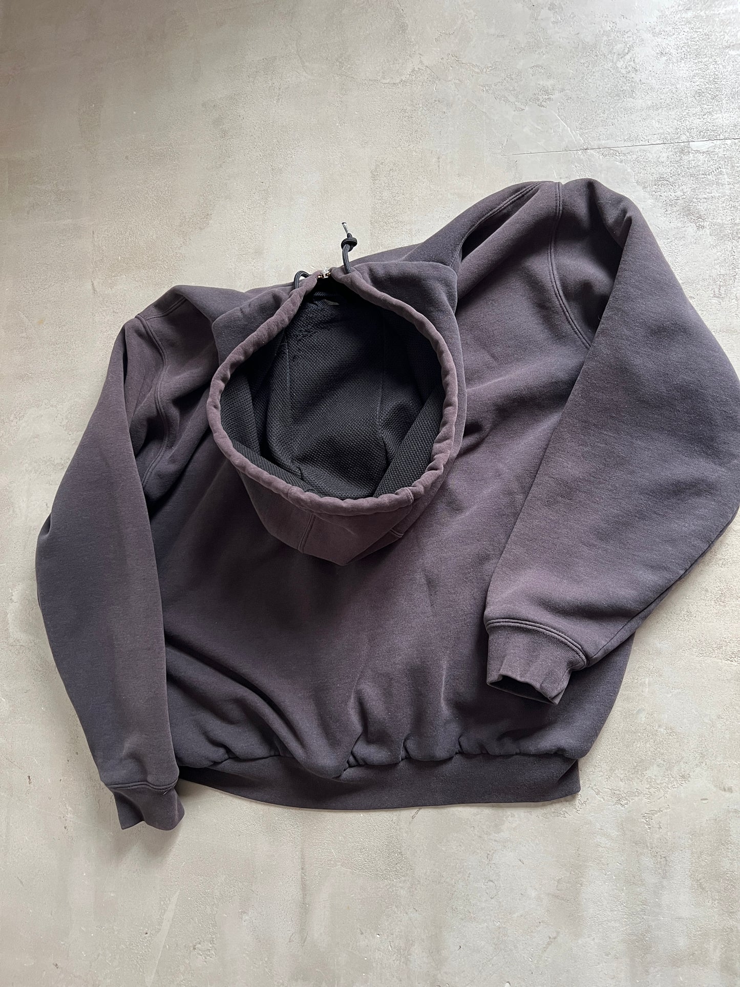 FADED MOCHA CARHARTT ZIP UP HOODIE - 1990S - XL/L