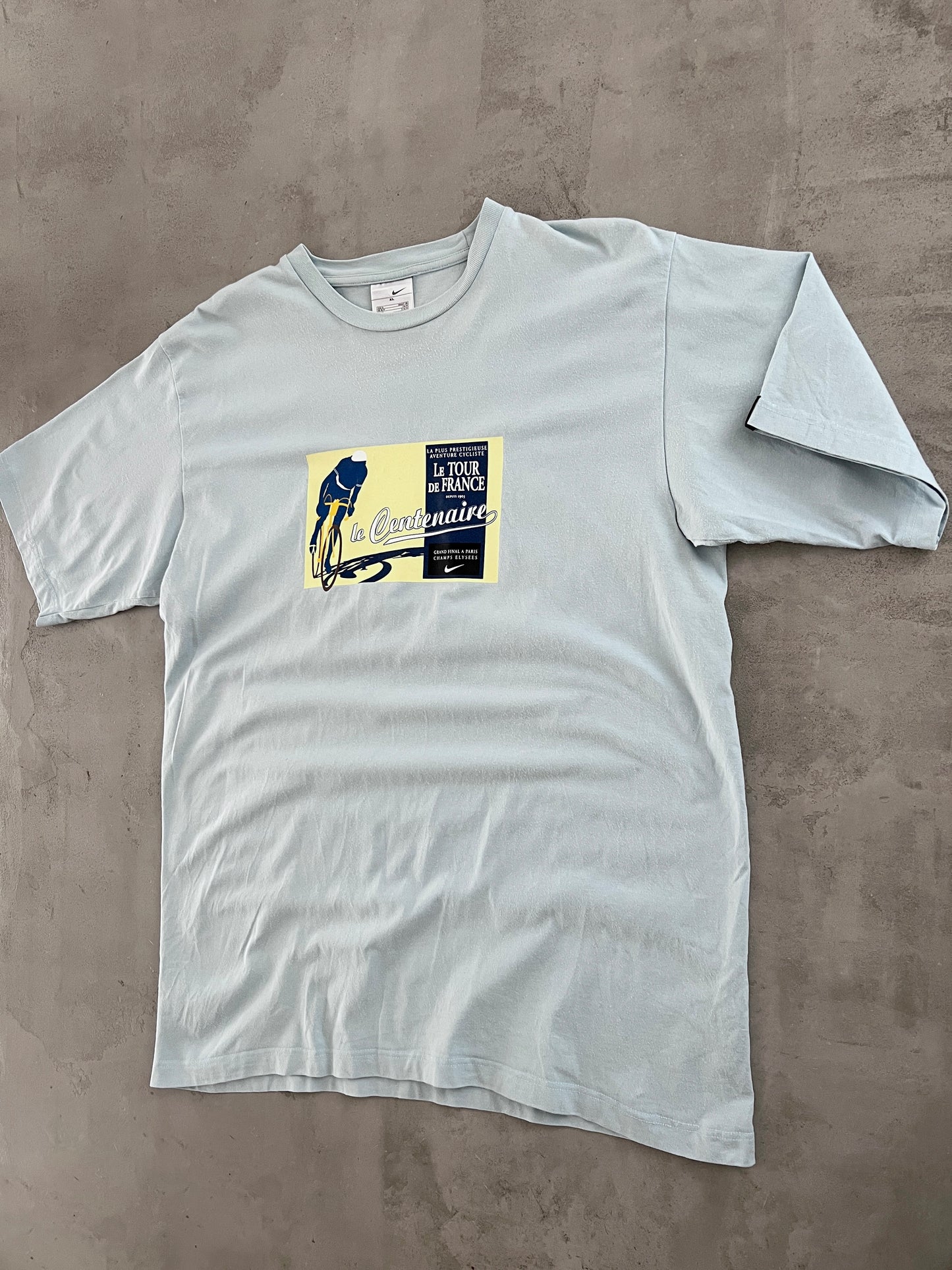 BABY BLUE TOUR DE FRANCE NIKE TEE - 2000S - XL