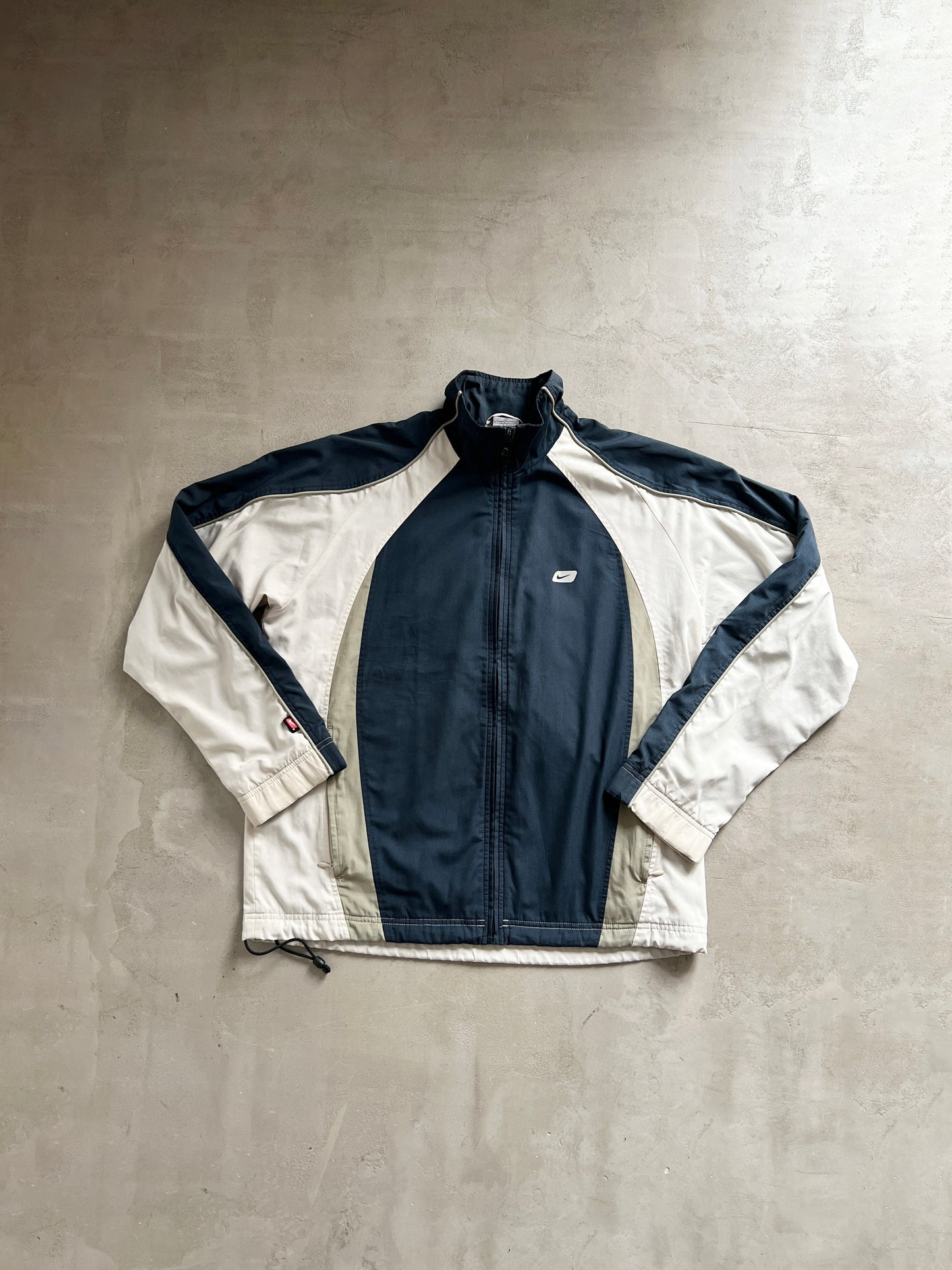 NAVY/CREME NIKE TRACK JACKET - M