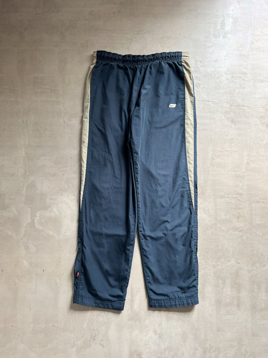NAVY/CREME NIKE TRACK PANTS - 2000S - L/M