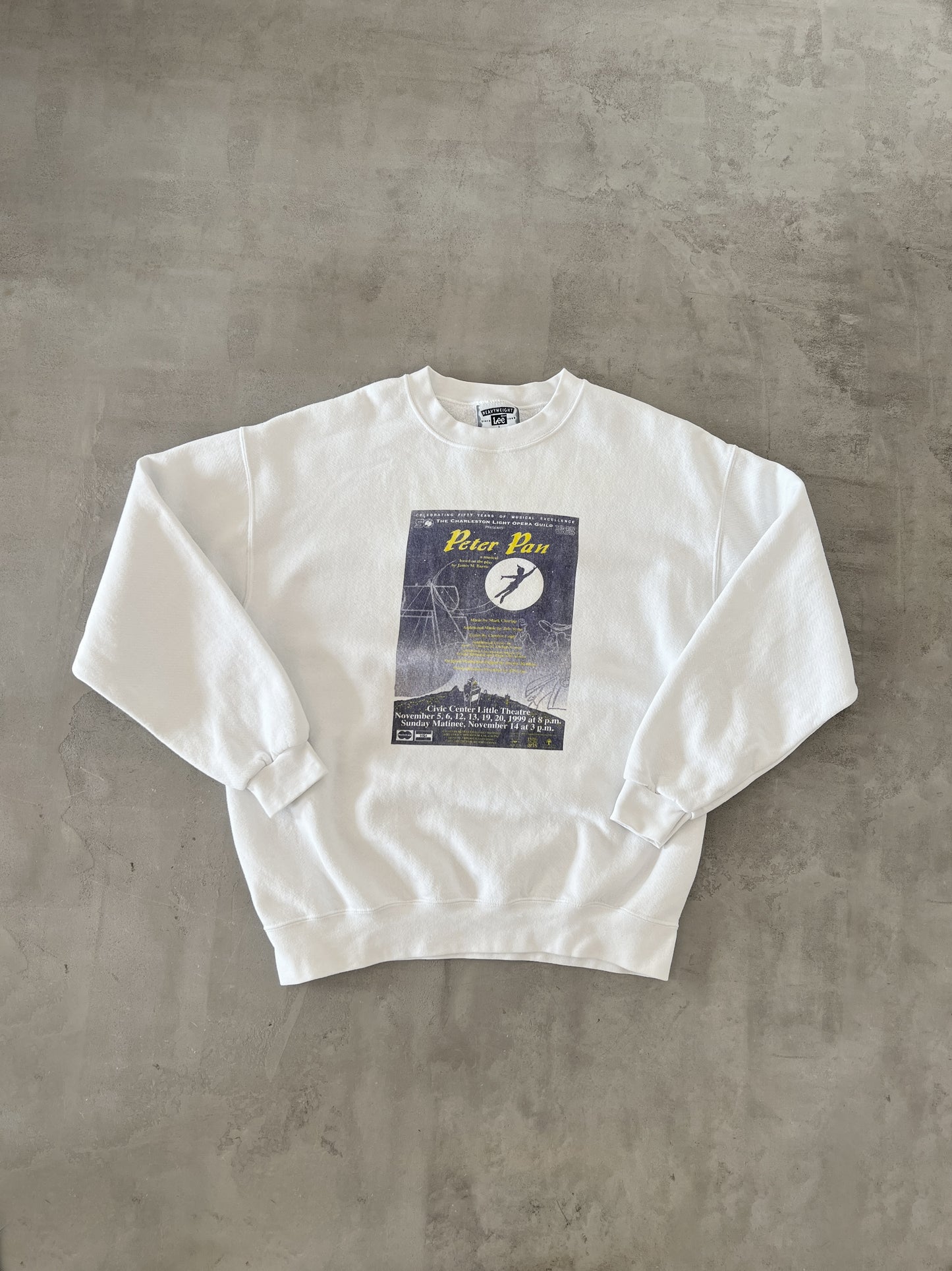 WHITE PETER PAN SWEATER - 1990S - M