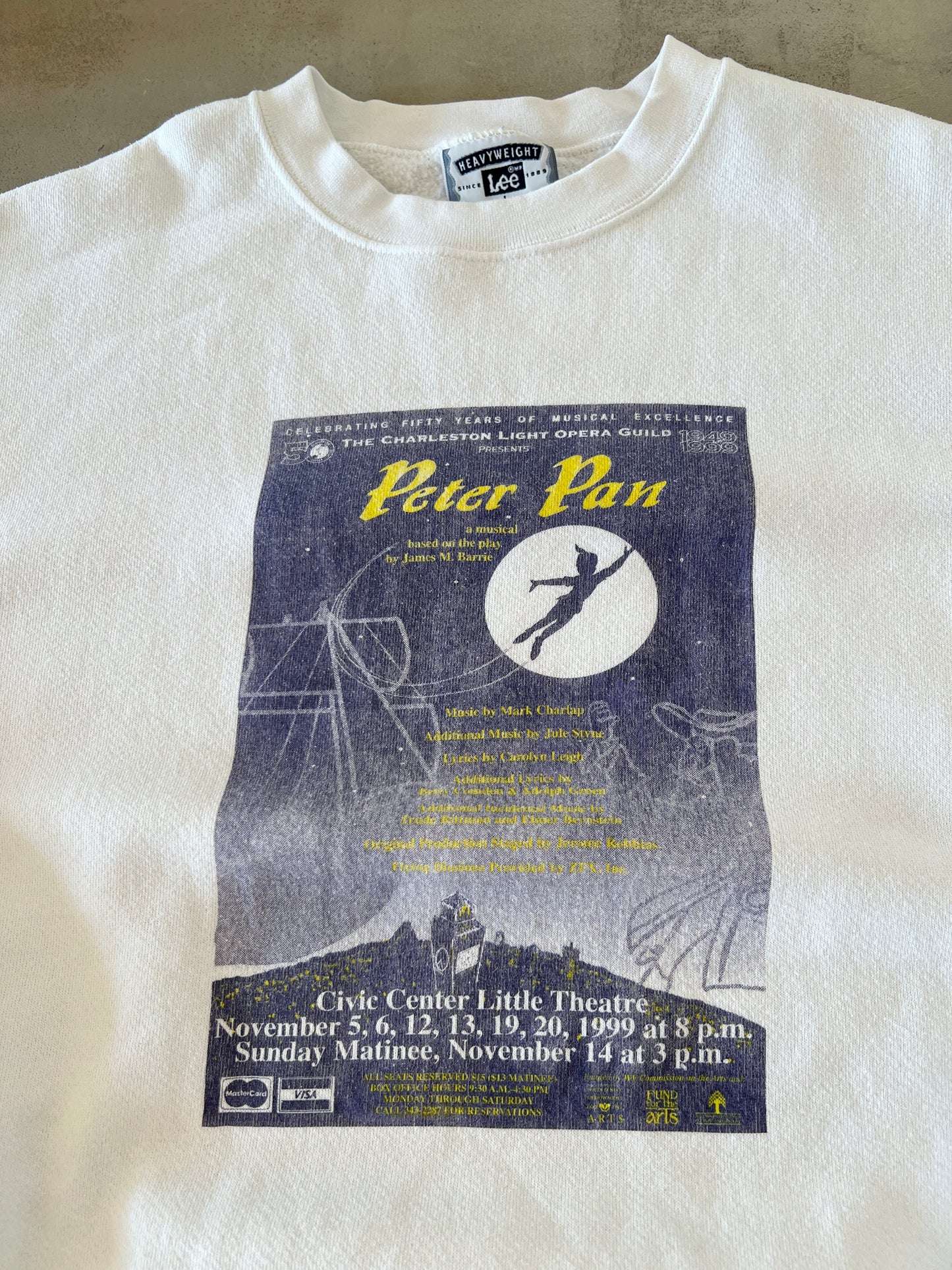 WHITE PETER PAN SWEATER - 1990S - M