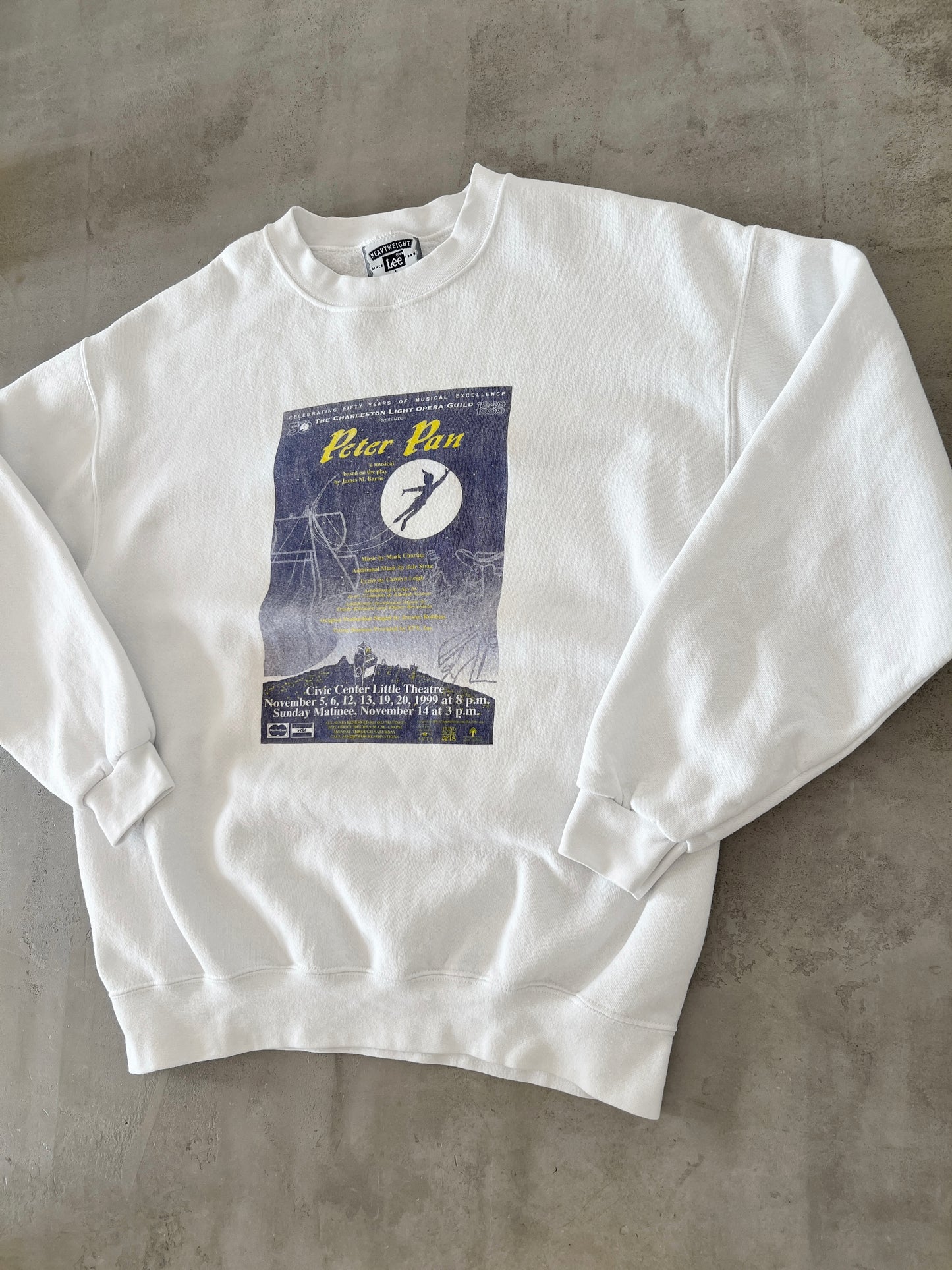 WHITE PETER PAN SWEATER - 1990S - M