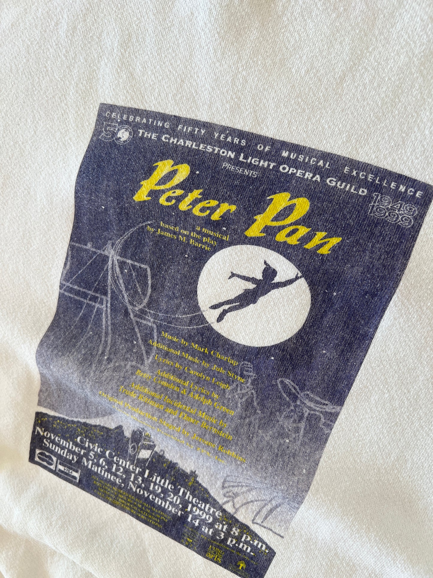 WHITE PETER PAN SWEATER - 1990S - M