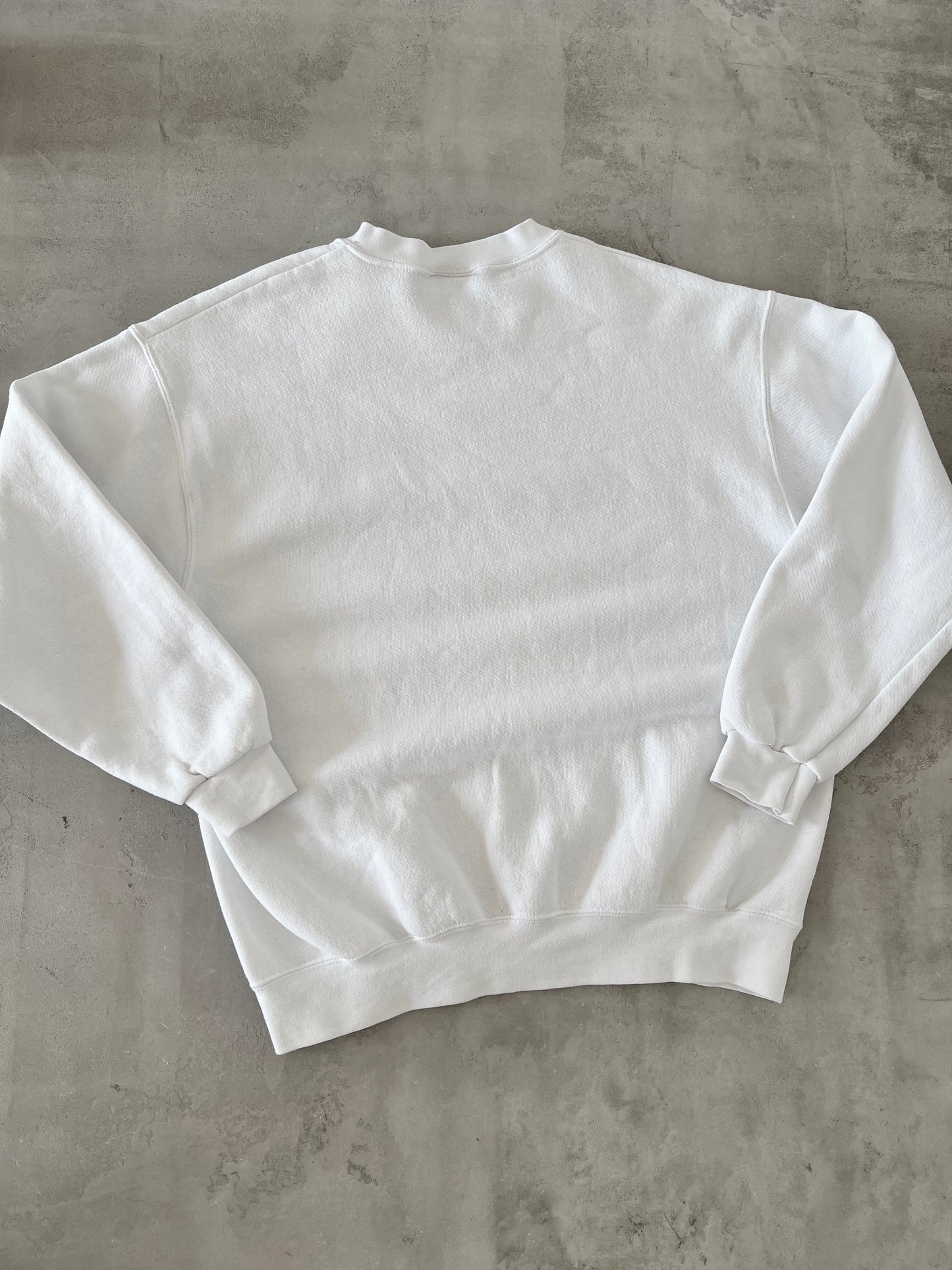 WHITE PETER PAN SWEATER - 1990S - M