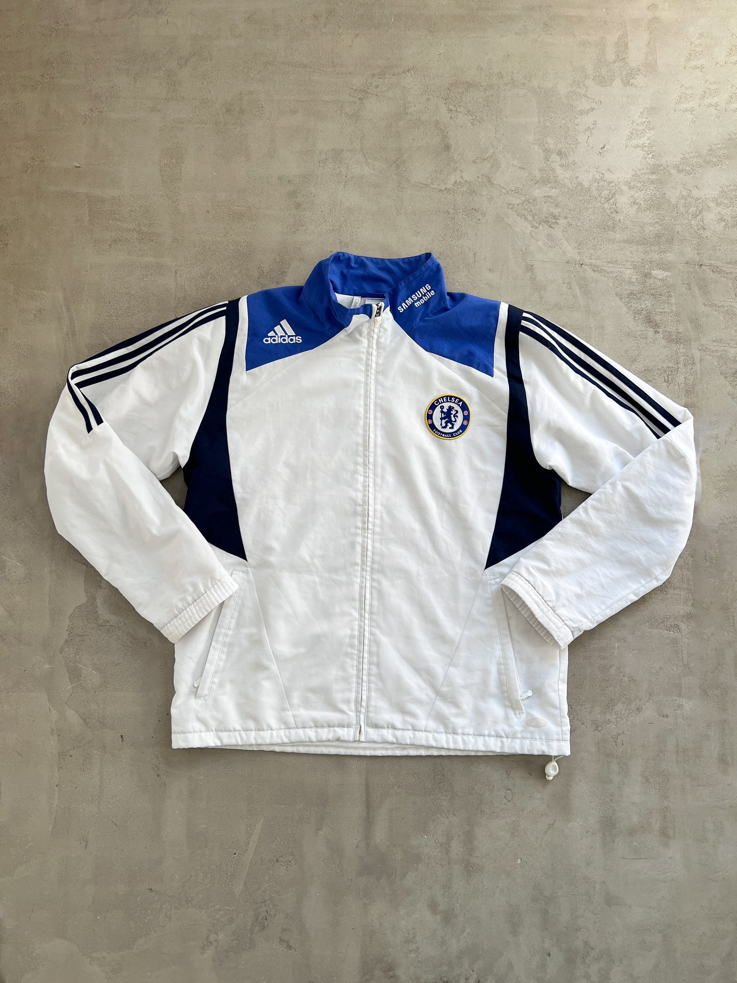 WHITE CHELSEA FC TRACK JACKET - 2000S - L