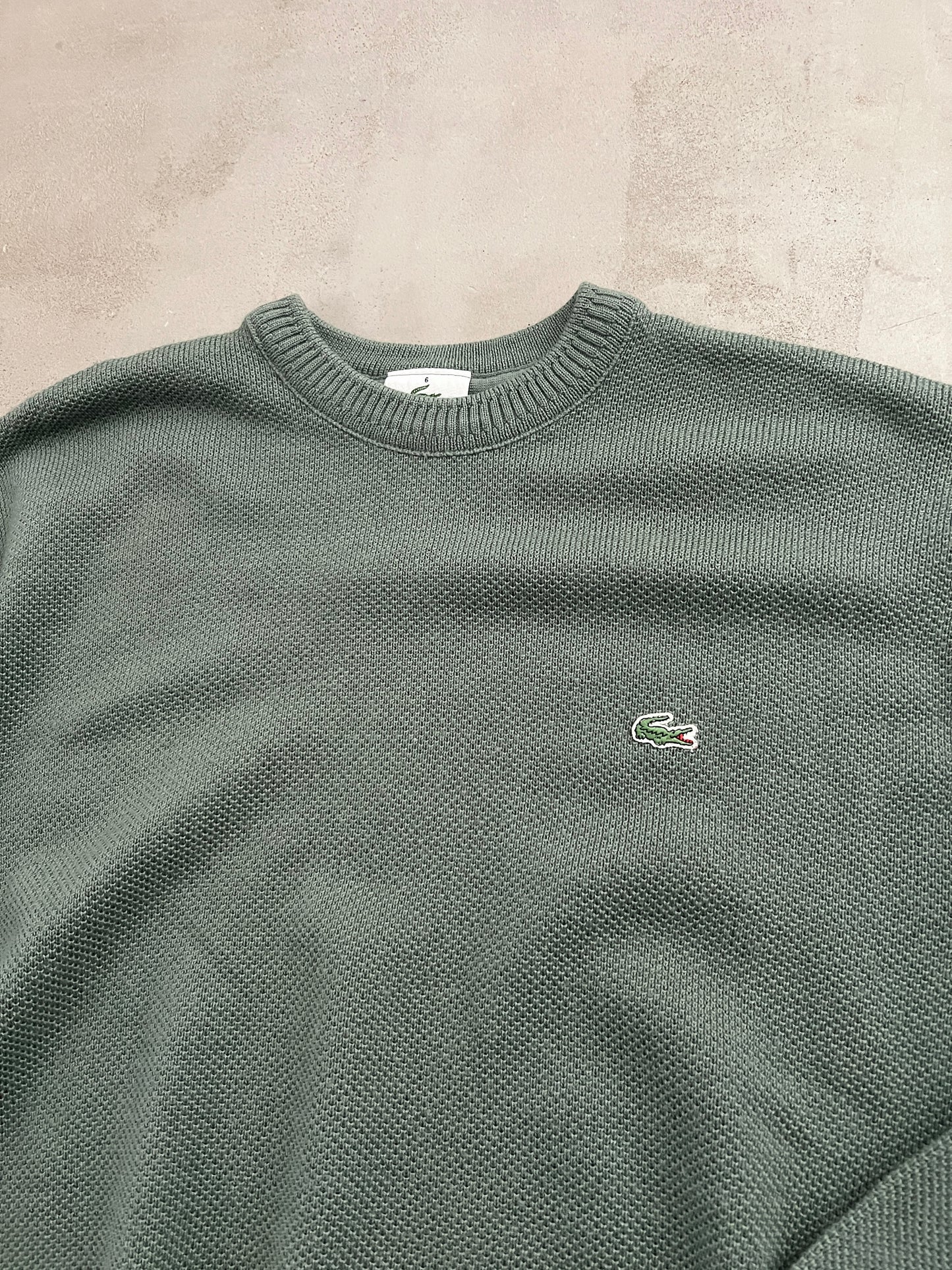 OLIVE LACOSTE KNIT SWEATER - 2000S - M/S