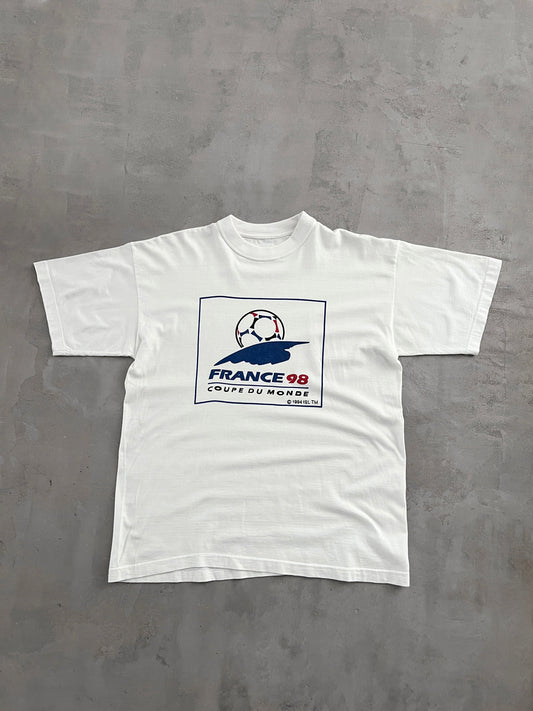 WHITE WORLD CUP FRANCE TEE - 1998 - M
