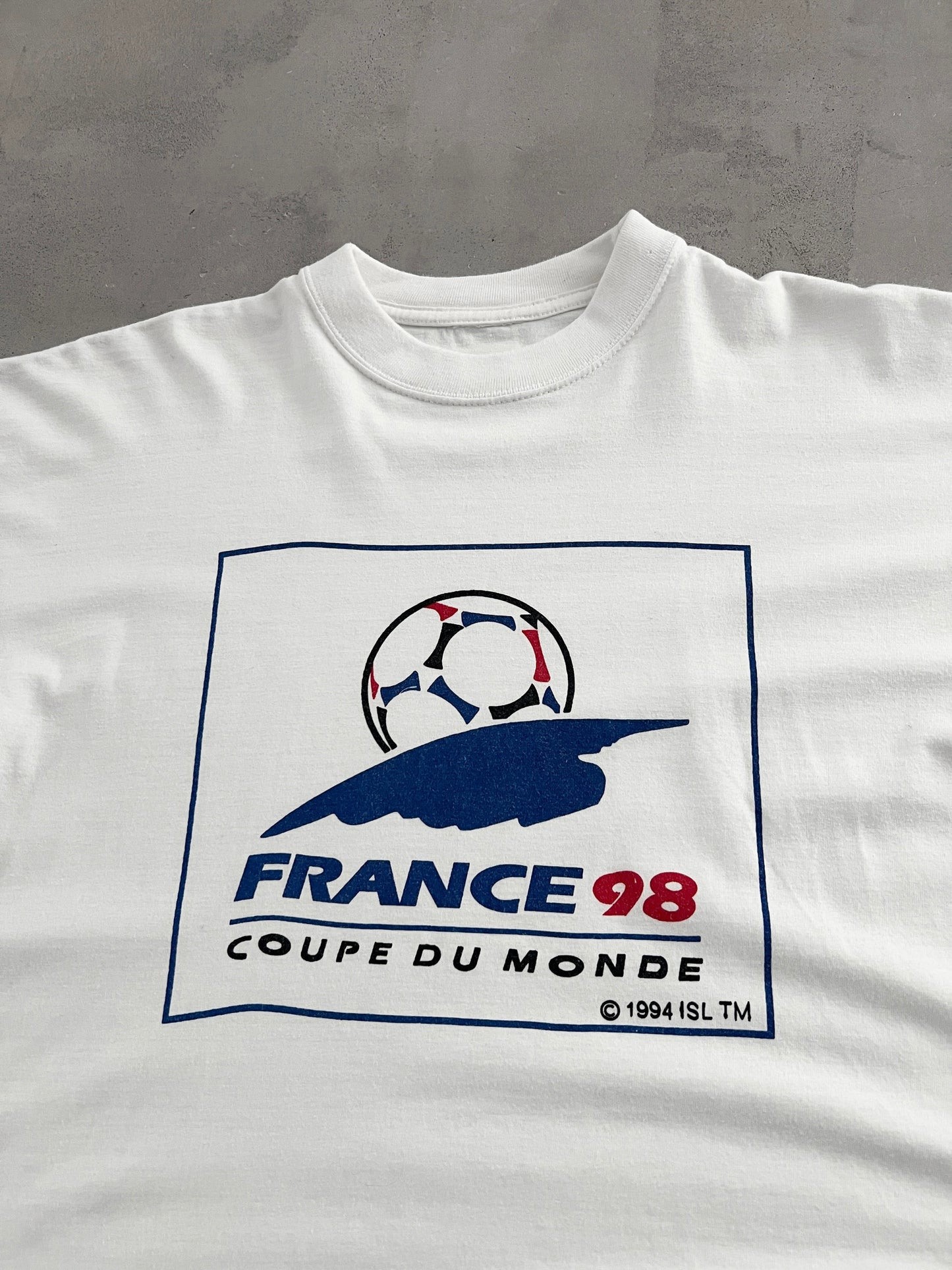 WHITE WORLD CUP FRANCE TEE - 1998 - M
