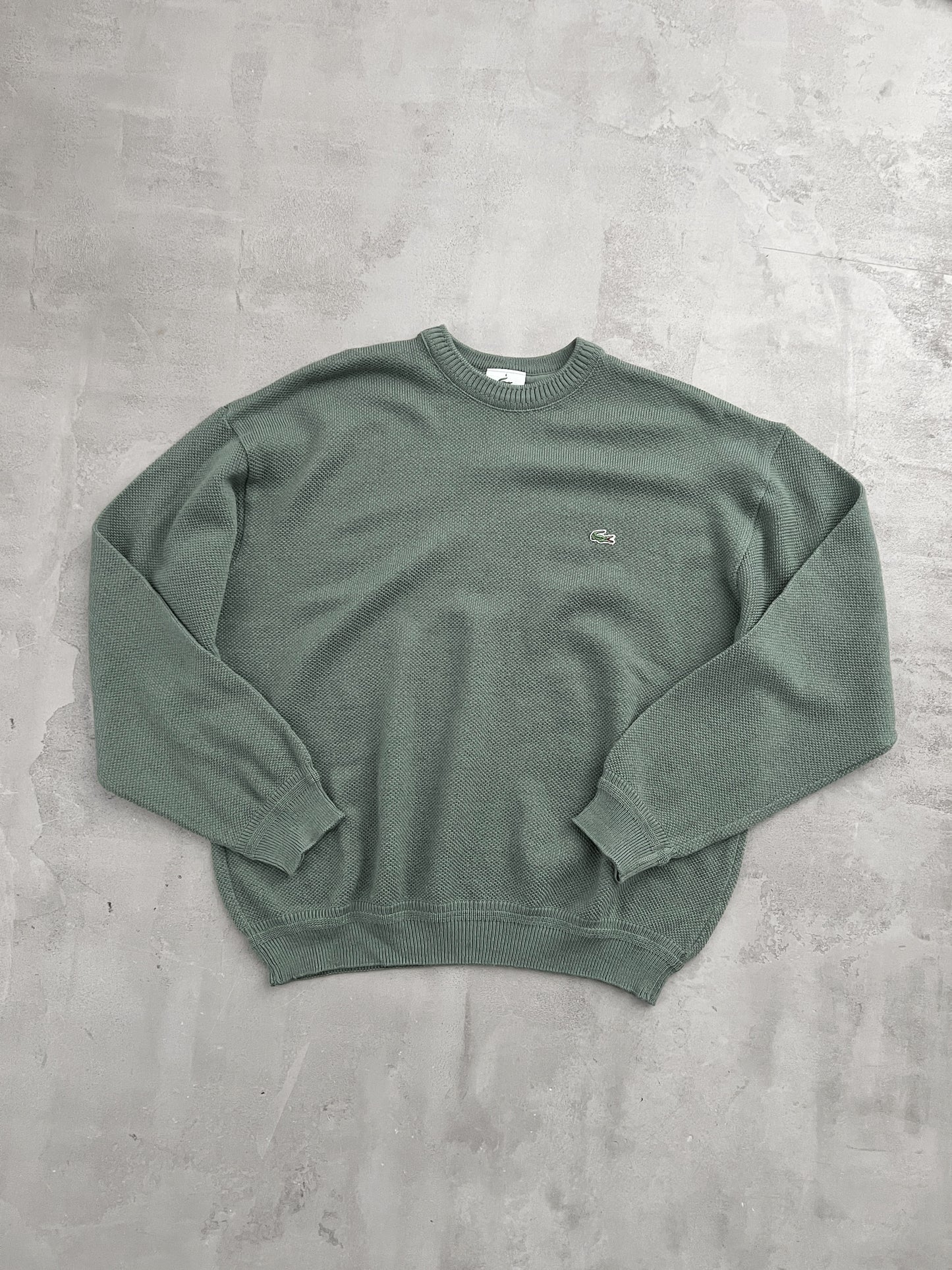OLIVE LACOSTE KNIT SWEATER - 2000S - M/S