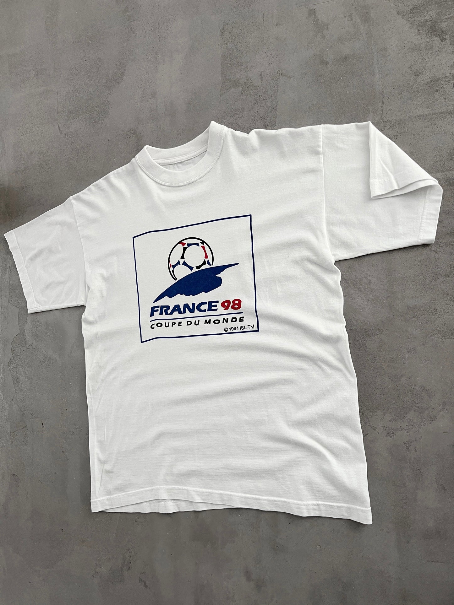 WHITE WORLD CUP FRANCE TEE - 1998 - M