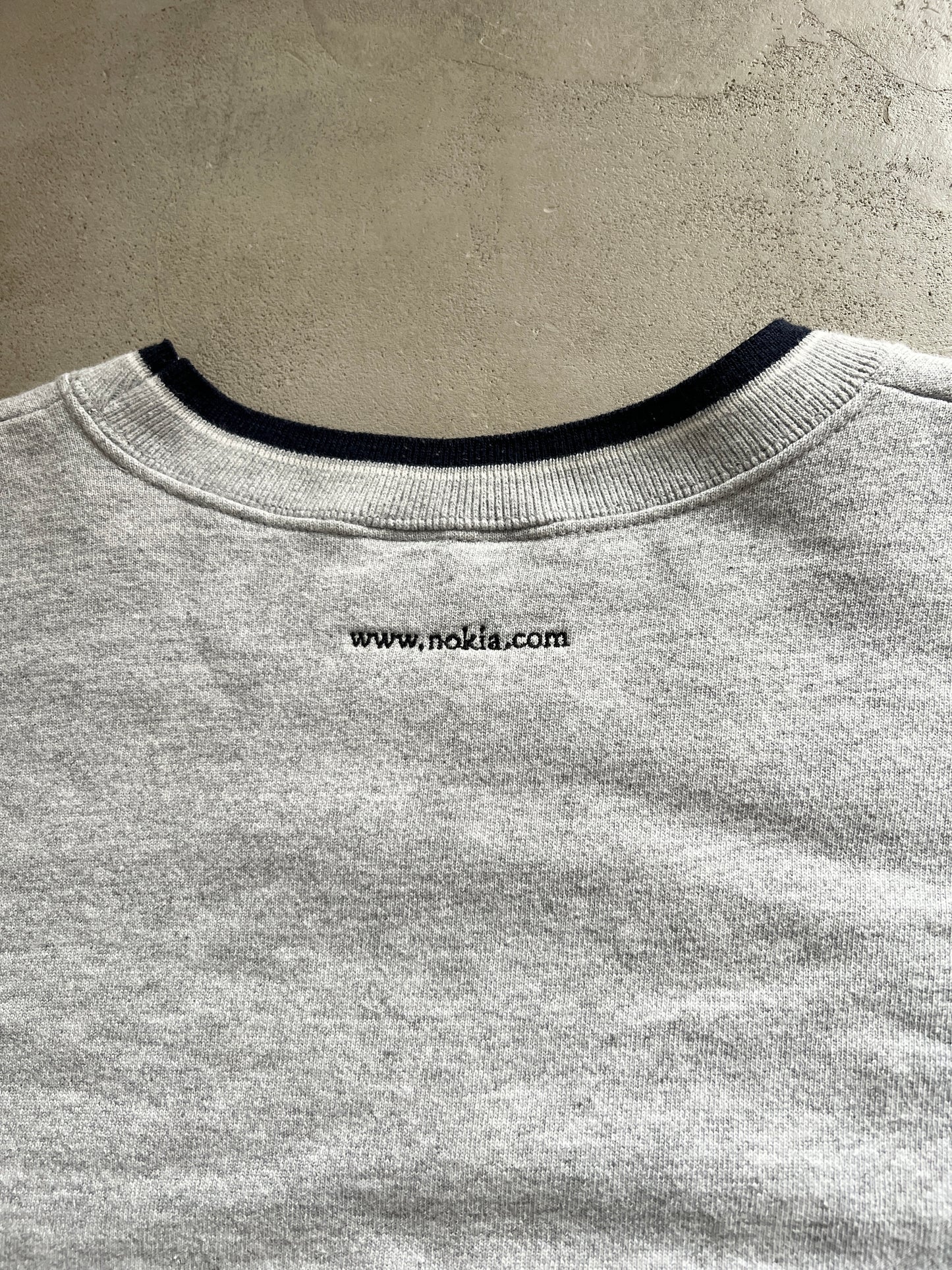 GREY NOKIA SWEATER - 1990S - XL