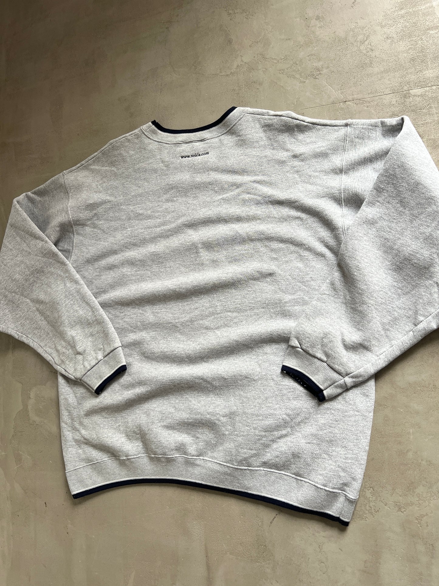GREY NOKIA SWEATER - 1990S - XL