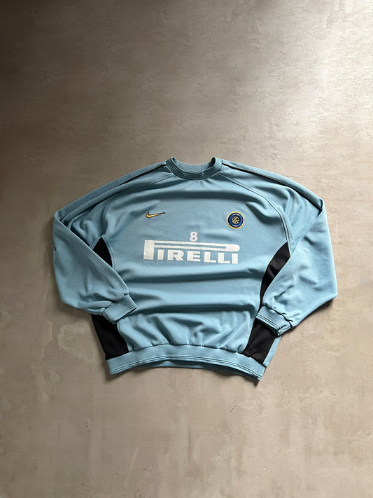 BABY BLUE INTER MILAN NIKE SWEATER - 2000S - L/XL