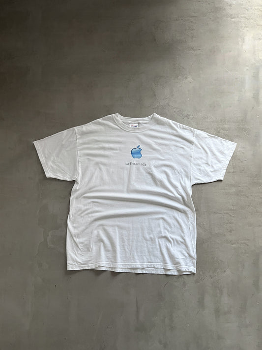 WHITE APPLE TEE - 1990S - M