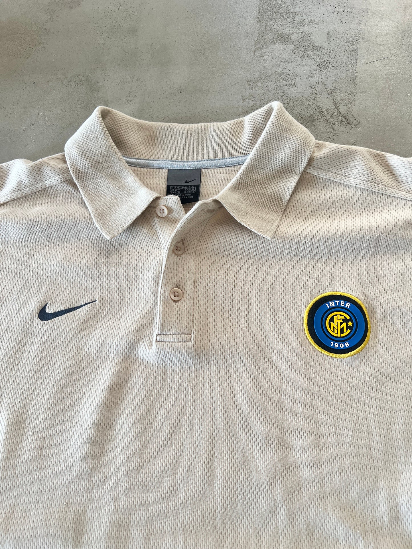 CREME INTER MILAN NIKE POLO - 2000S - XL