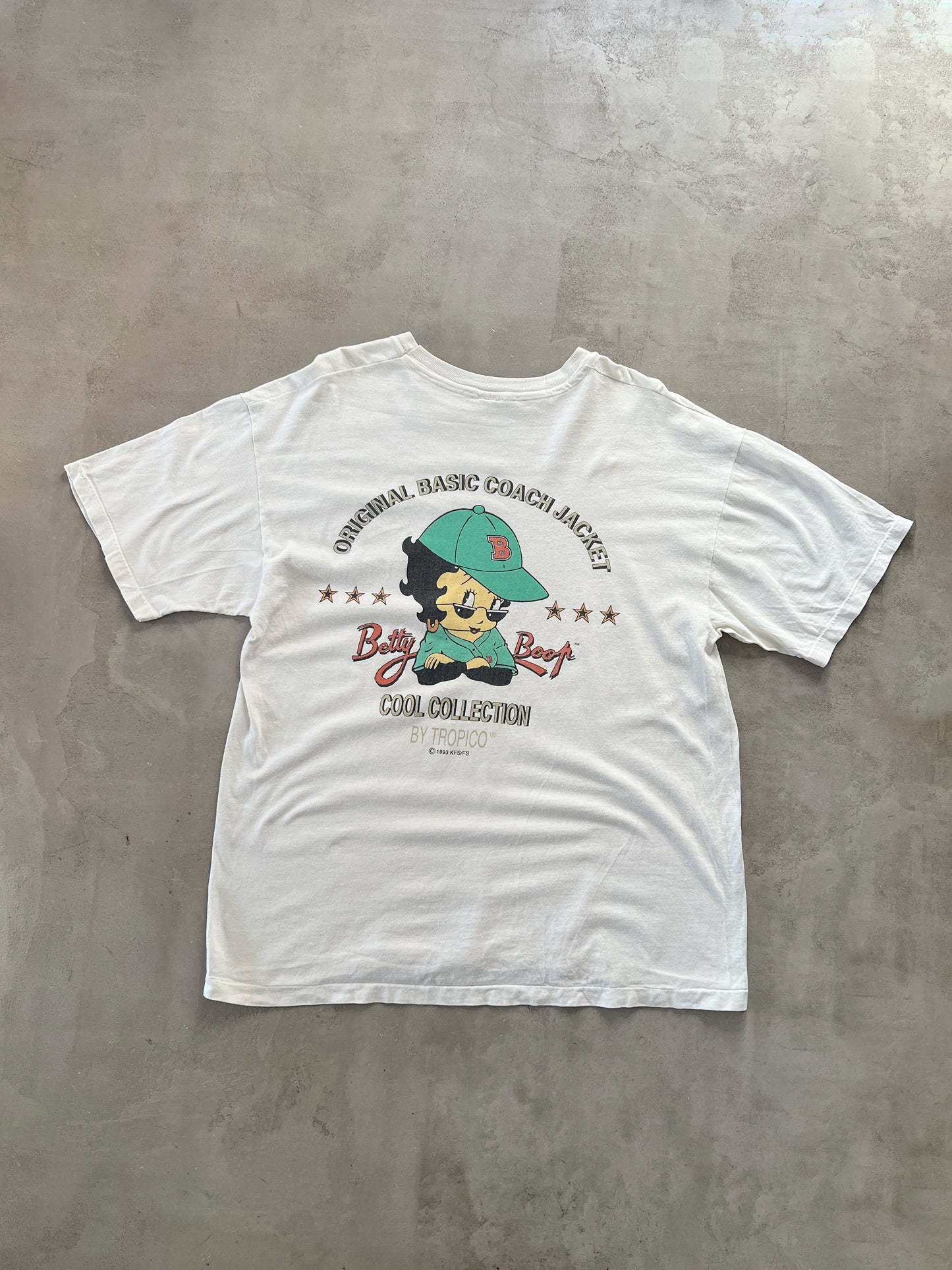 WHITE BETTY BOOP PROMO TEE - 1993 - L