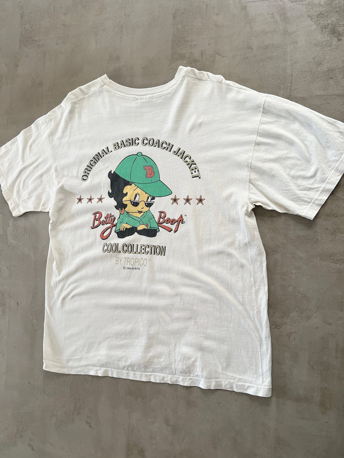 WHITE BETTY BOOP PROMO TEE - 1993 - L