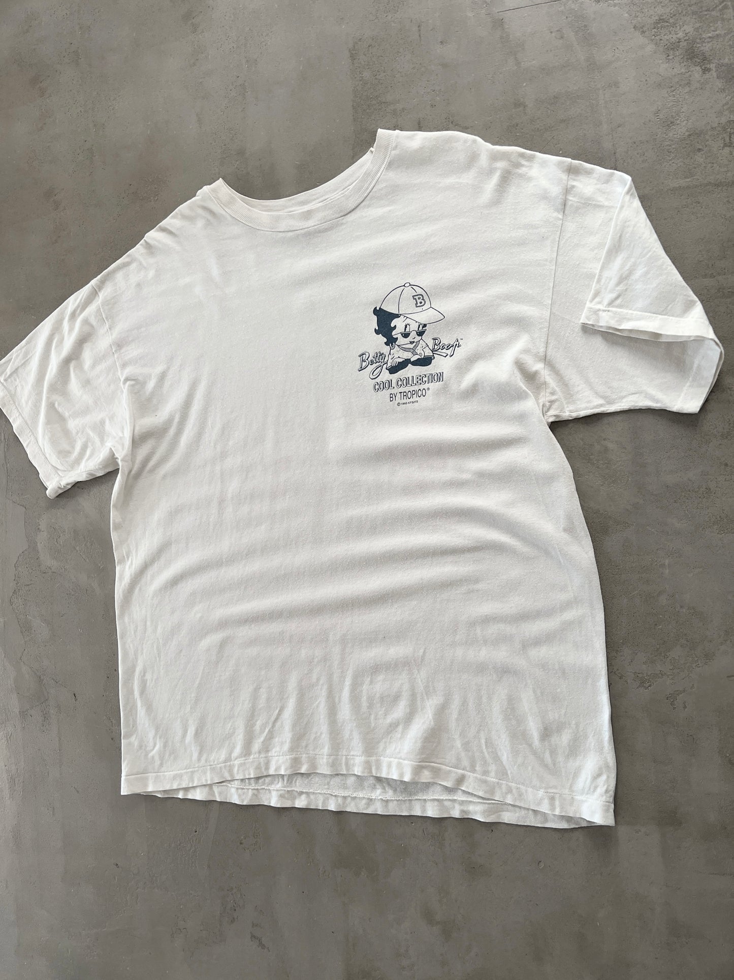 WHITE BETTY BOOP PROMO TEE - 1993 - L