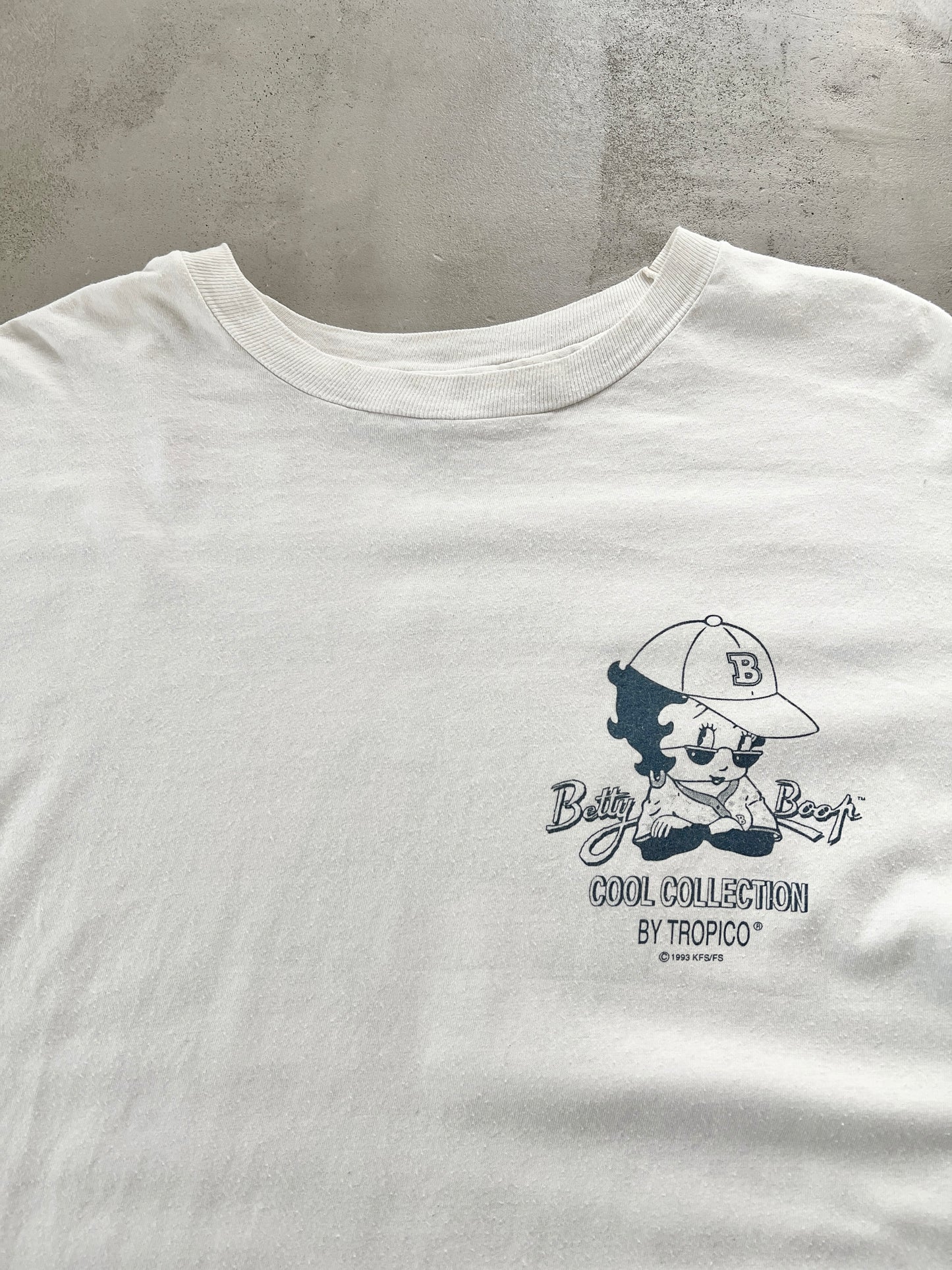 WHITE BETTY BOOP PROMO TEE - 1993 - L