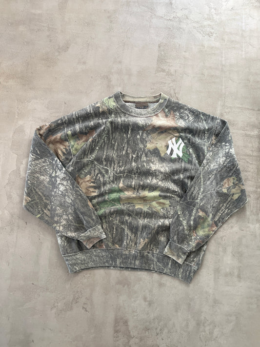 CAMO REALTREE YANKEES SWEATER - 1990S - L