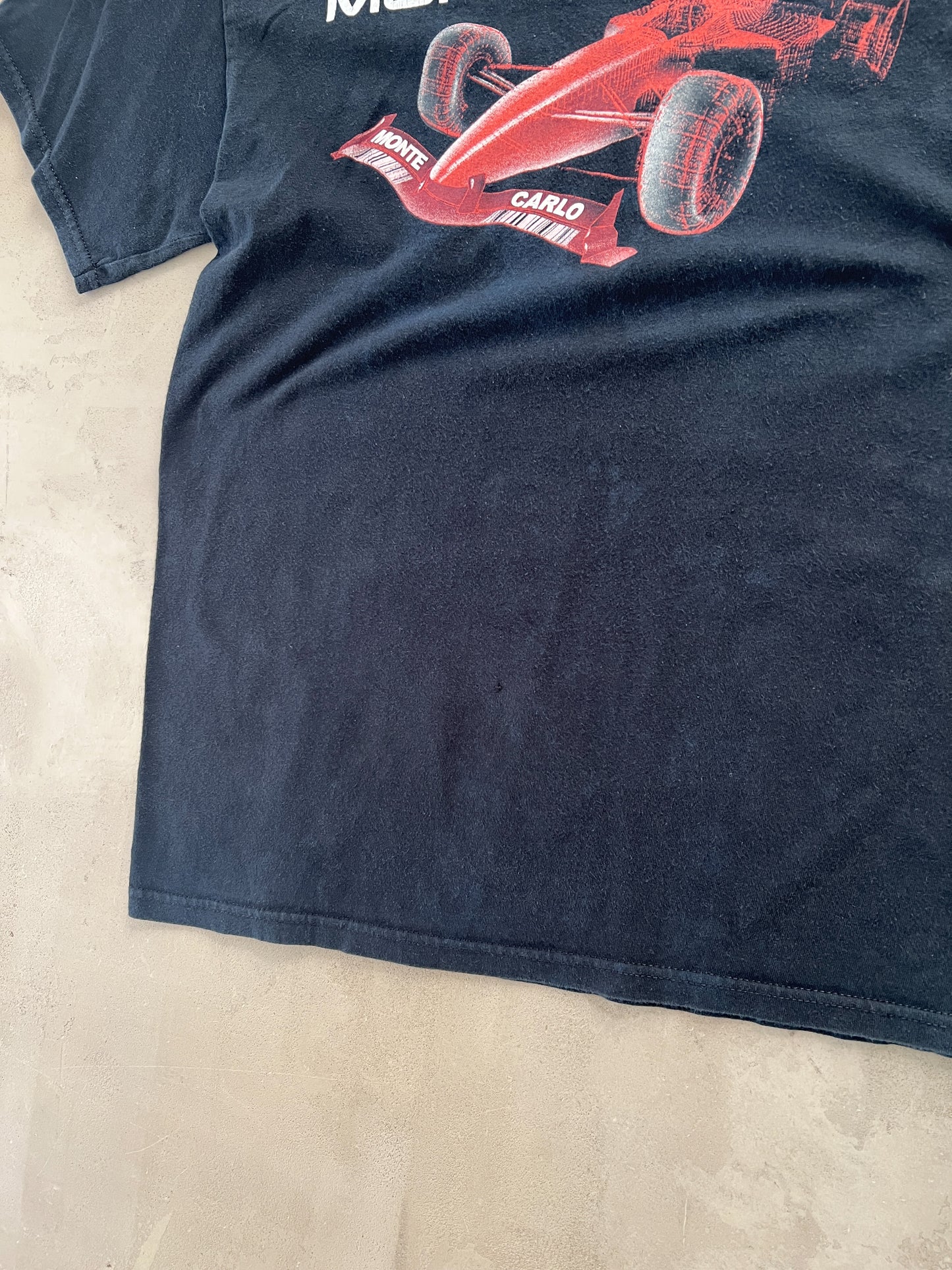 FADED BLACK MONACO RACING TEE - 1990S - M