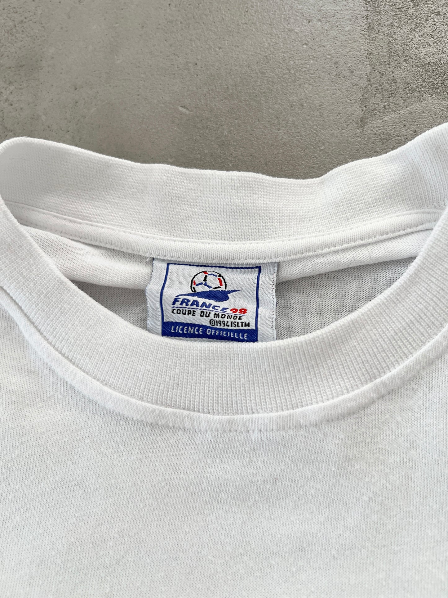 WHITE FRANCE WORLD CUP TEE - 1998 - L/M
