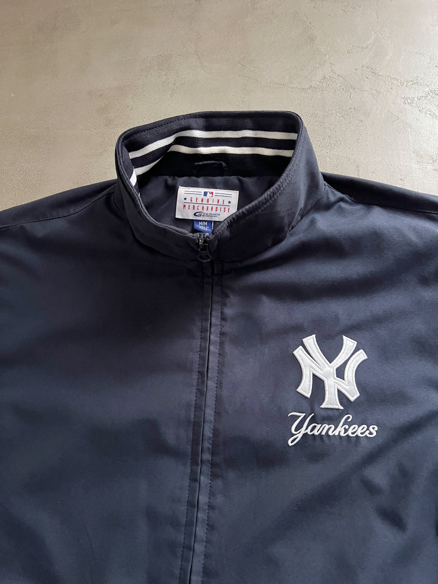 NAVY YANKEES TRACK JACKET - 2000S - XL/L