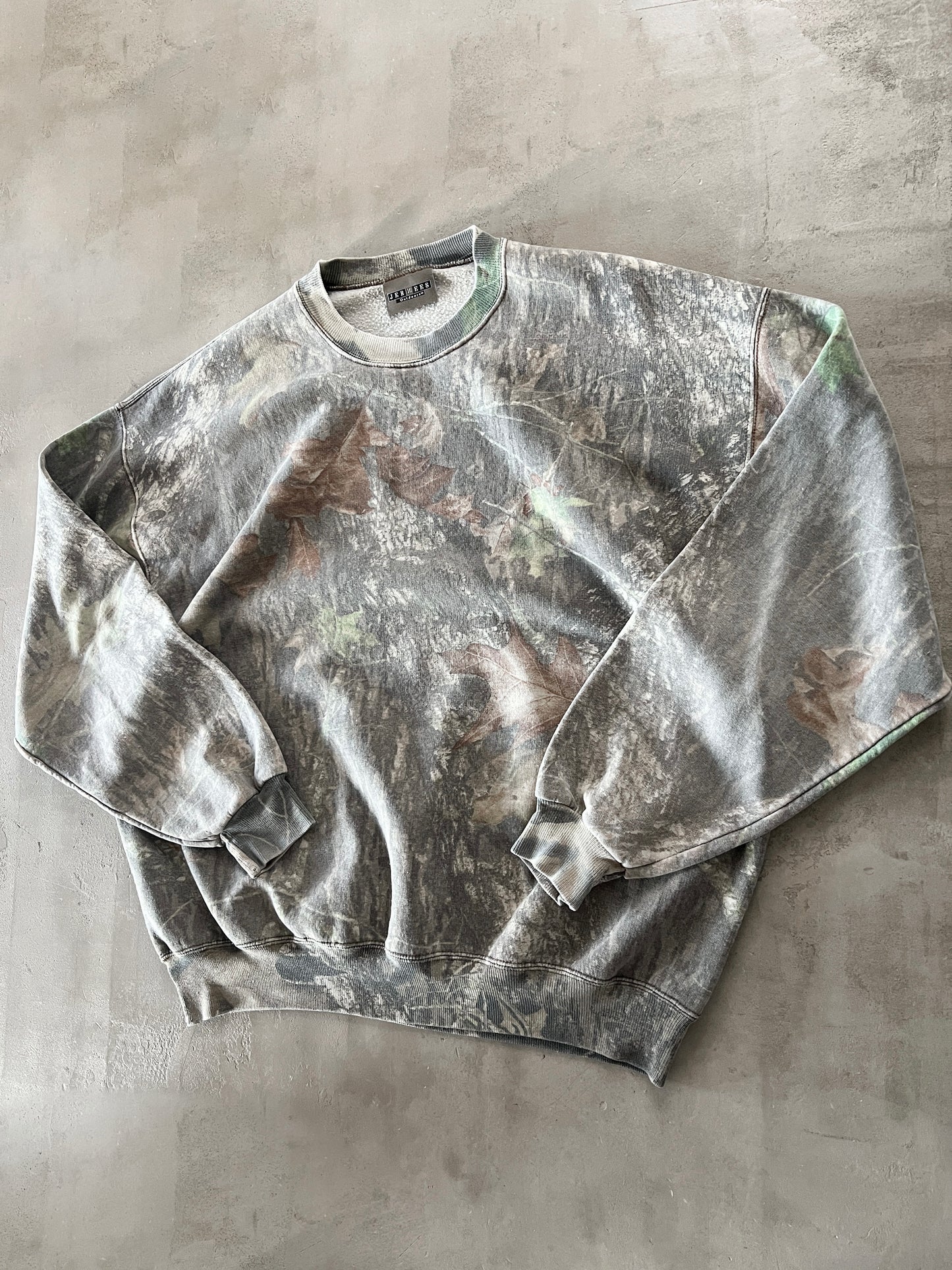 FADED CAMO SWEATER - 1990S - L