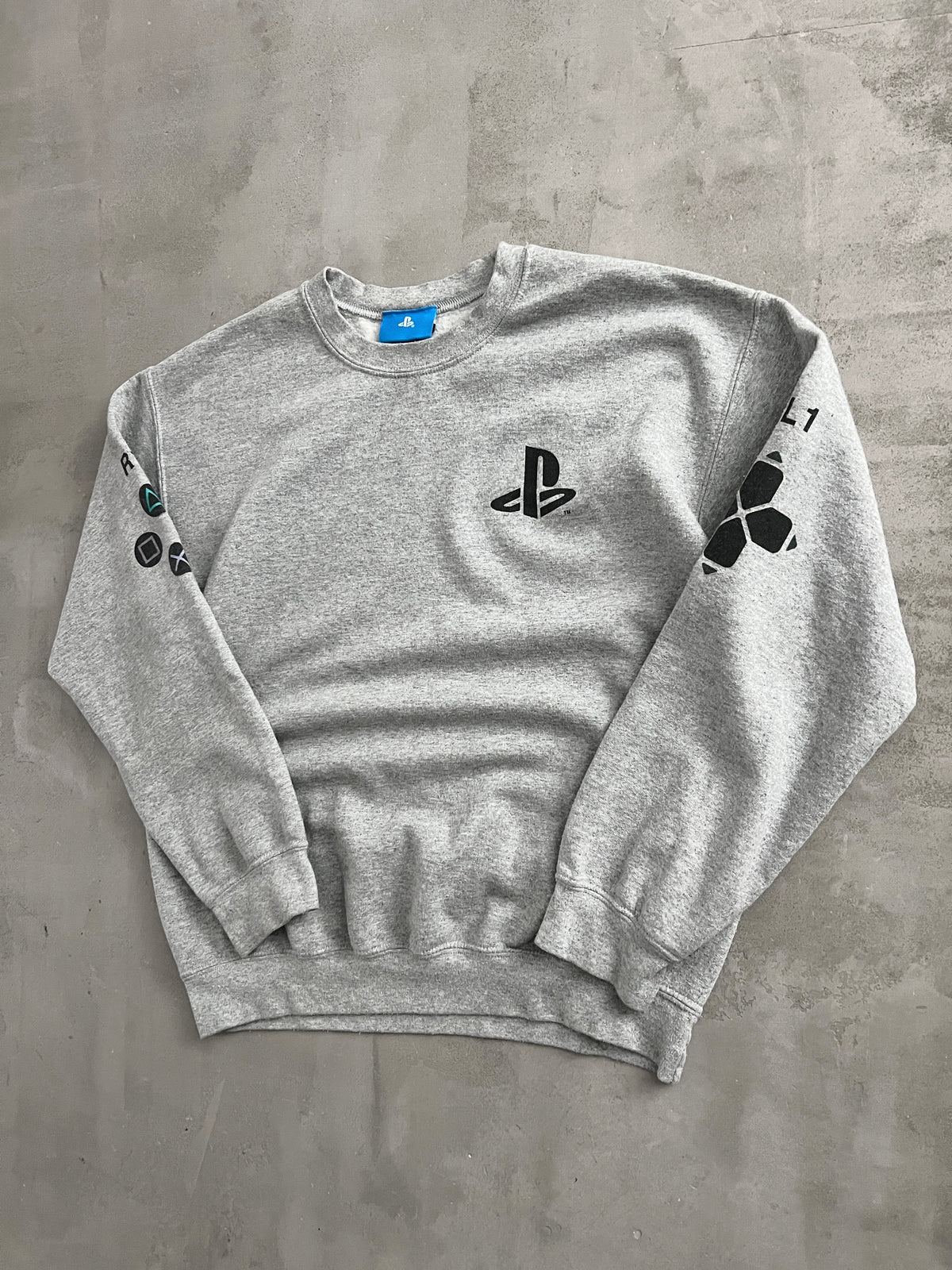 GREY PLAYSTATION SWEATER - 2000S - M