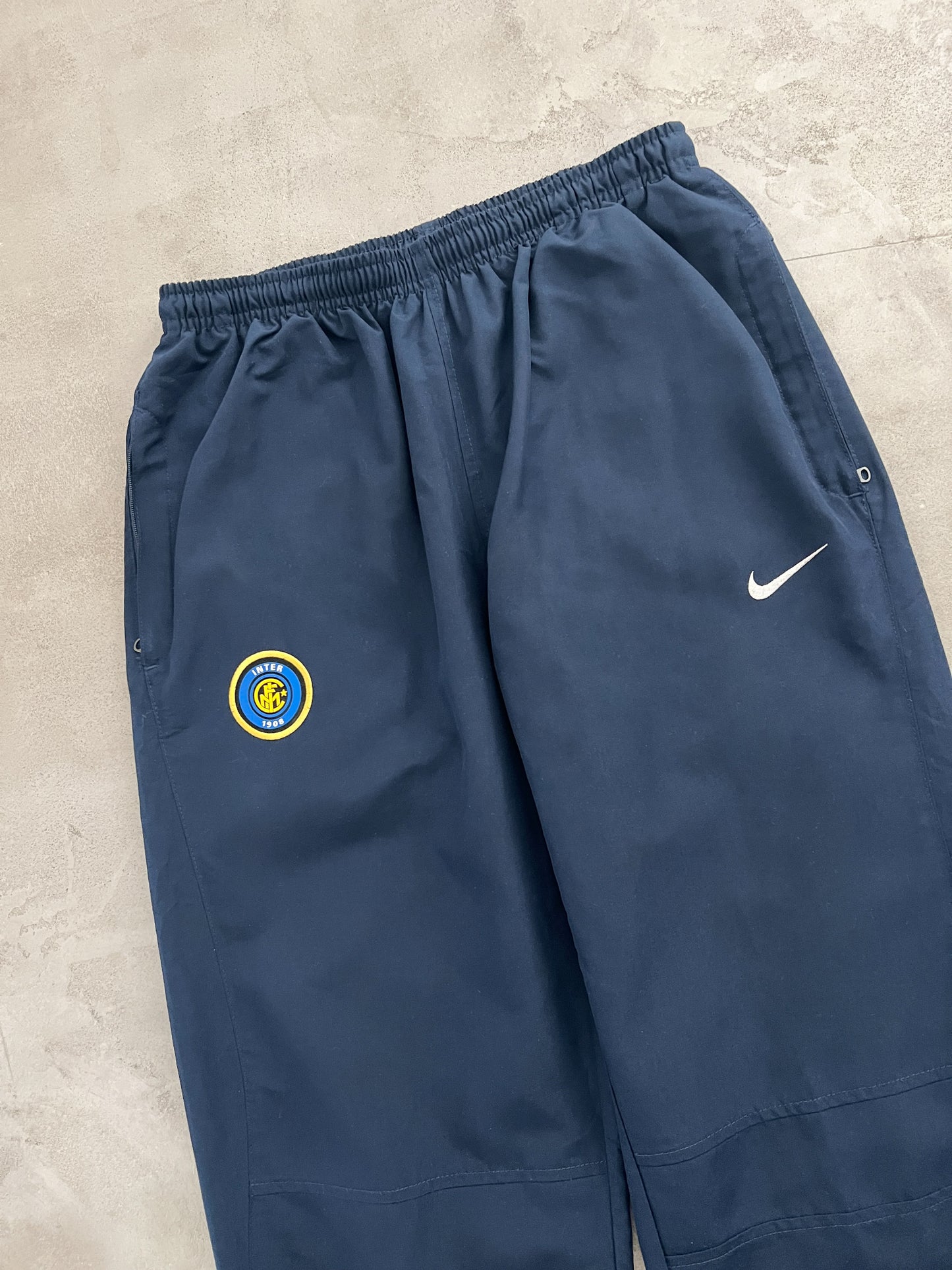 NAVY INTER MILAN NIKE TRACK PANTS - 2000S - L/M