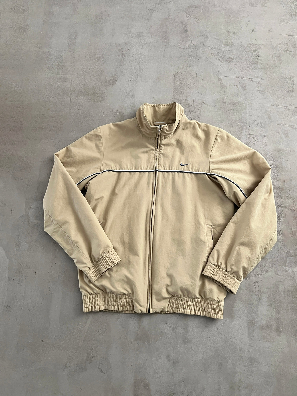 BEIGE NIKE TRACK JACKET - 2000S - S