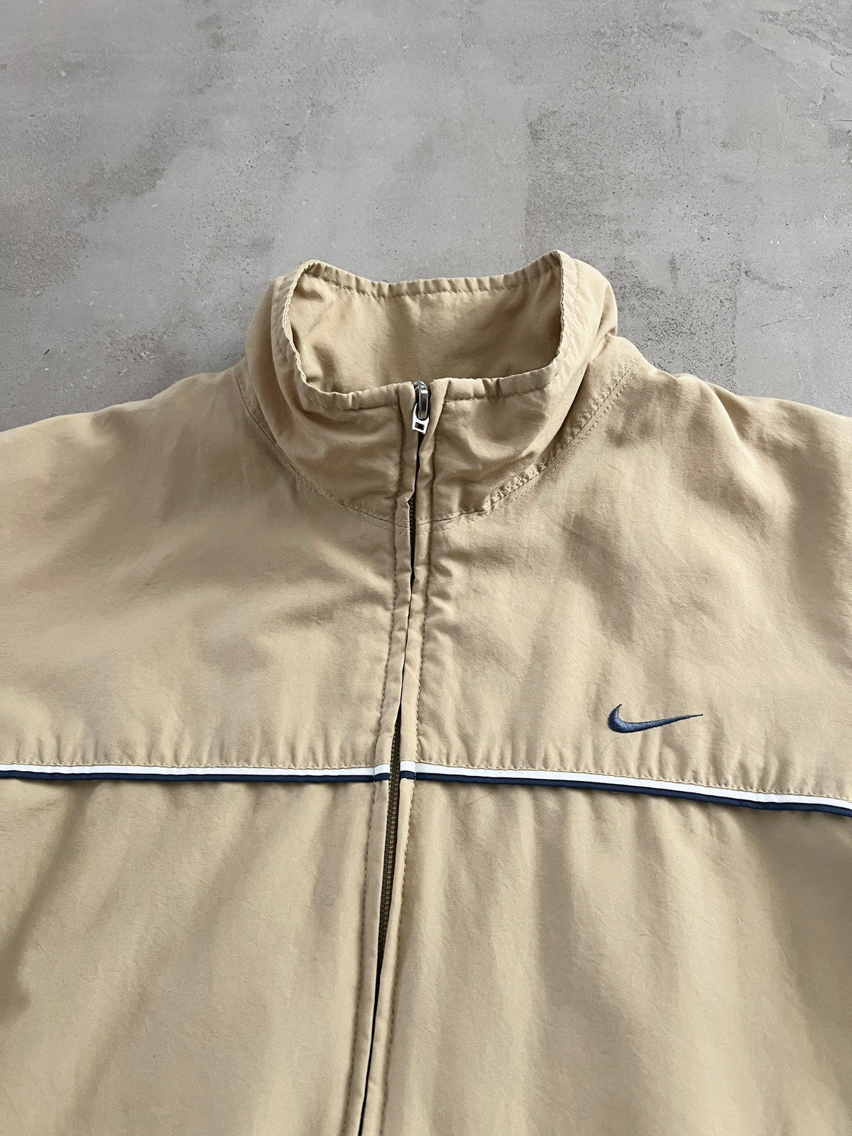 BEIGE NIKE TRACK JACKET - 2000S - S
