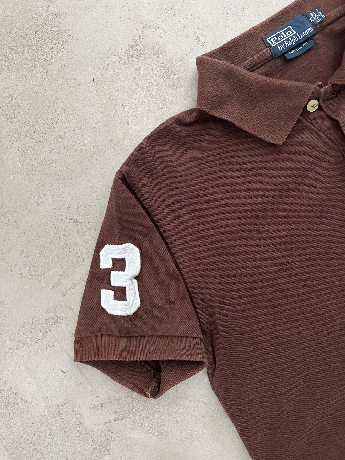 MOCHA RALPH LAUREN BIG PONY POLO - 2000S - WOMENS S/M